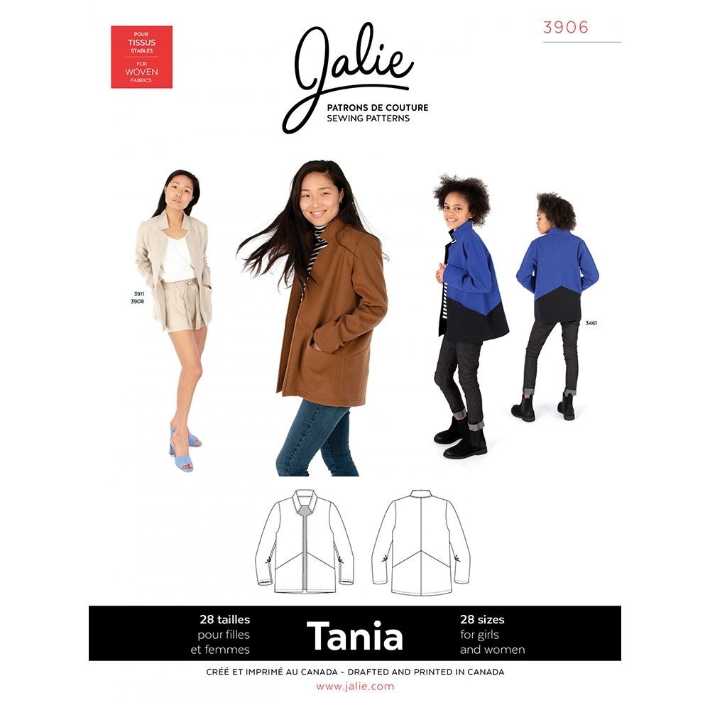 Jalie Tania Coatigan Paper Sewing Pattern