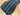 Black with Blue Teeth Continuous Zipper Tape