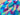 BOLT END - 1.3M x 1.4M Aurora Borealis Viscose