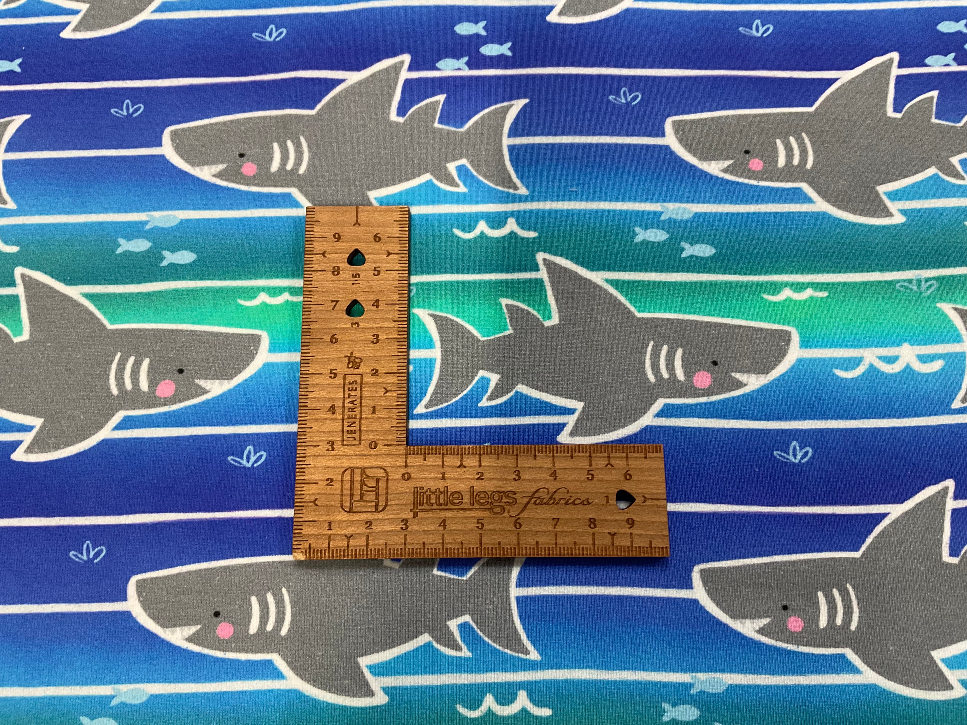 Ombré Sharks Cotton Jersey