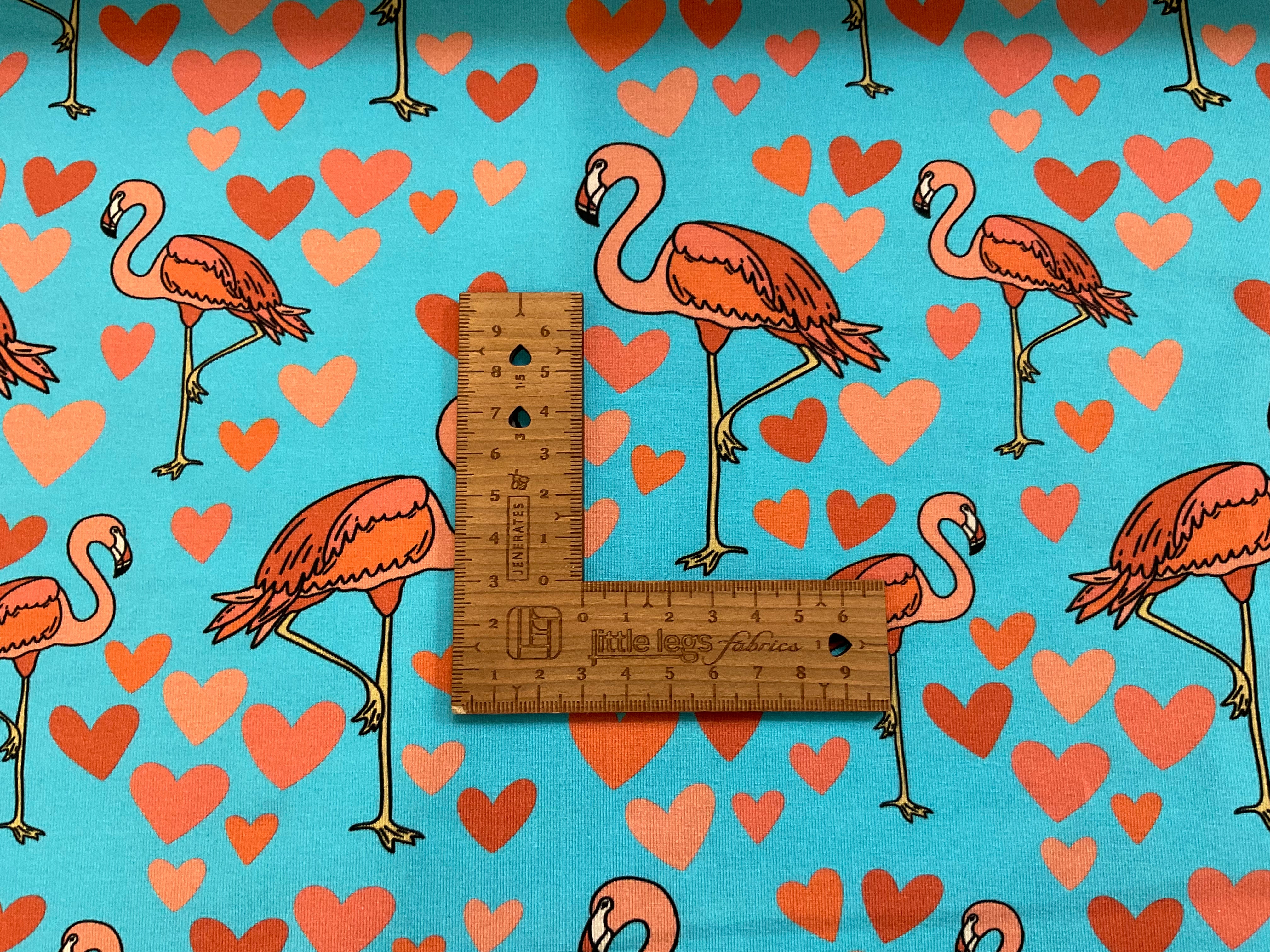 Flamingo Love Cotton Jersey Fabric