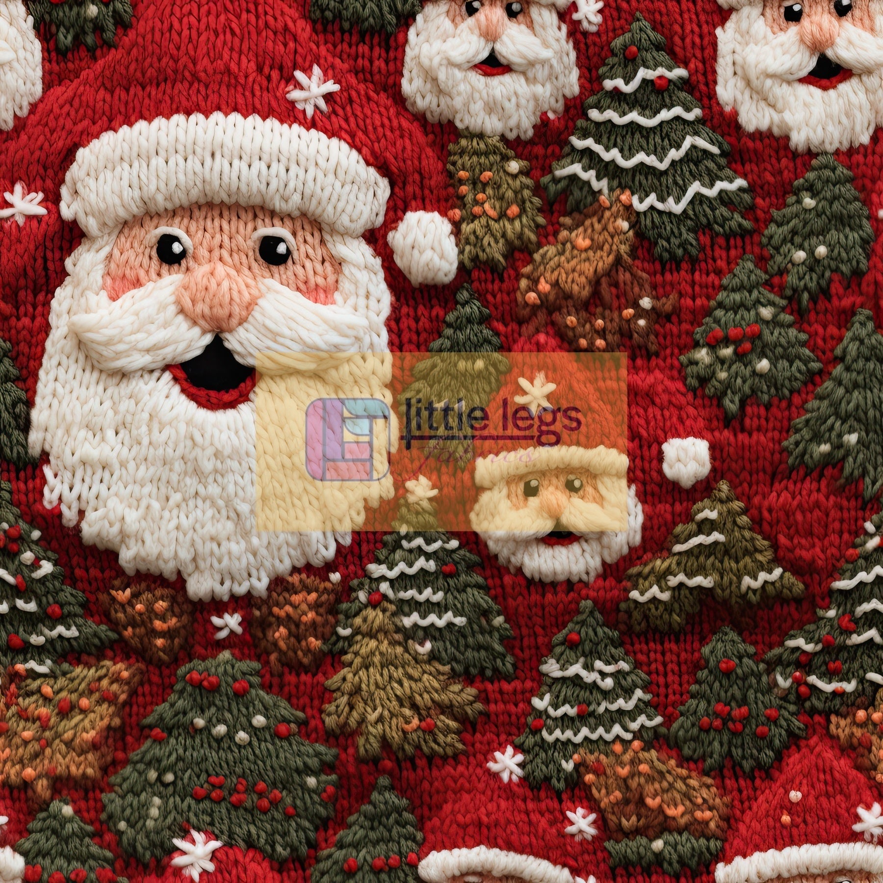 PRE ORDER Knitted Santa Cotton Jersey - DUE IN STOCK END OF SEPTEMBER 2024