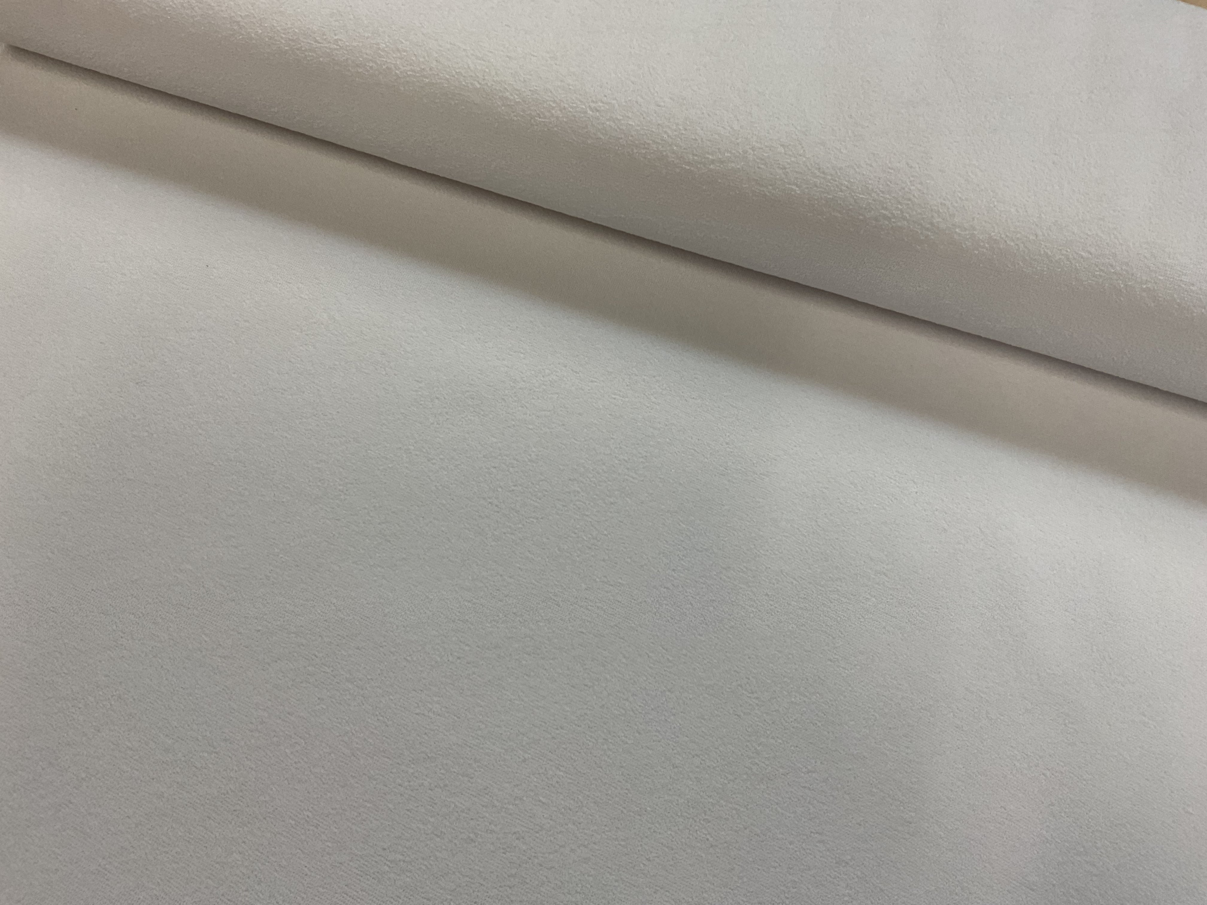 White Laminated Towelling Fabric