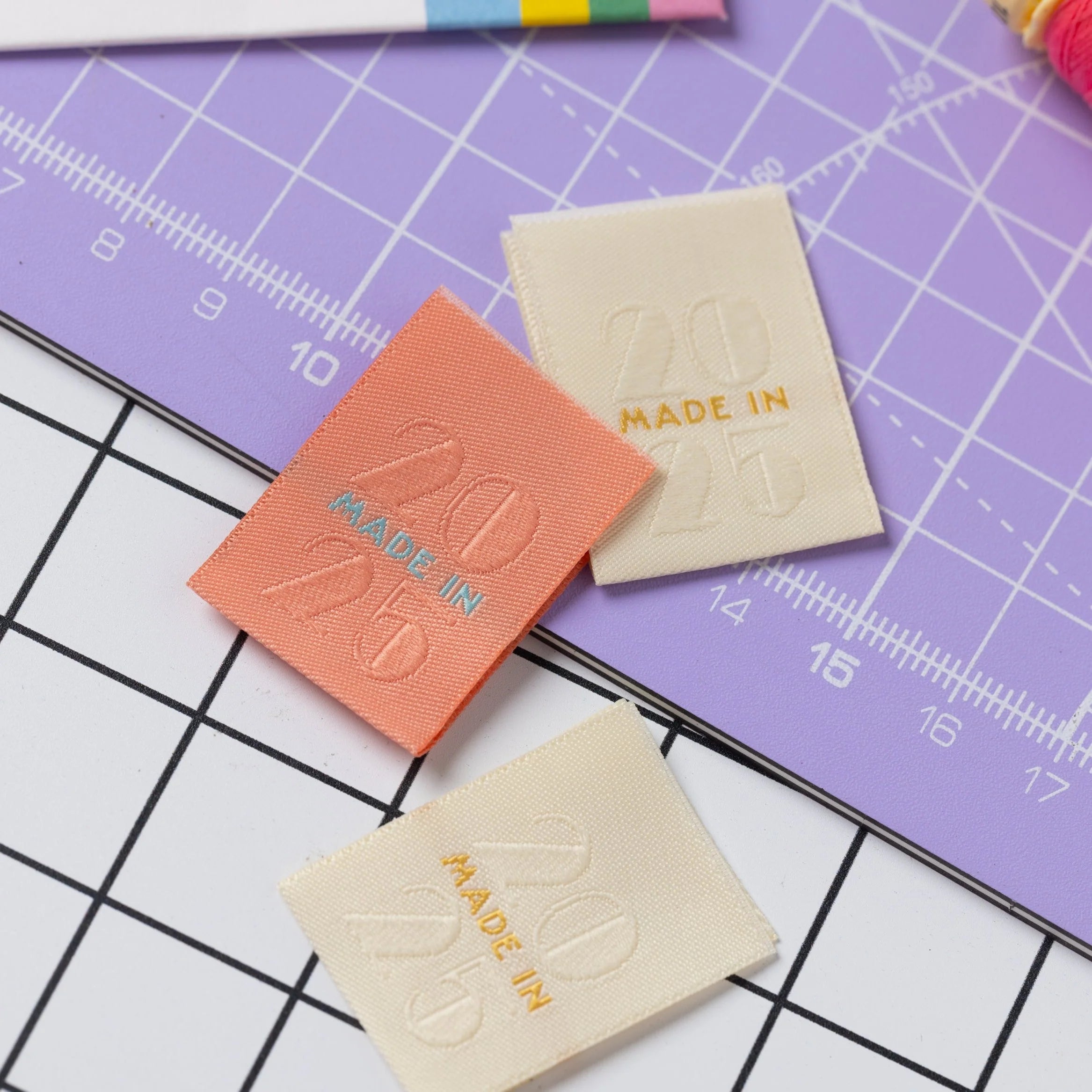 Made In 2025 sewing labels by Little Rosy Cheeks