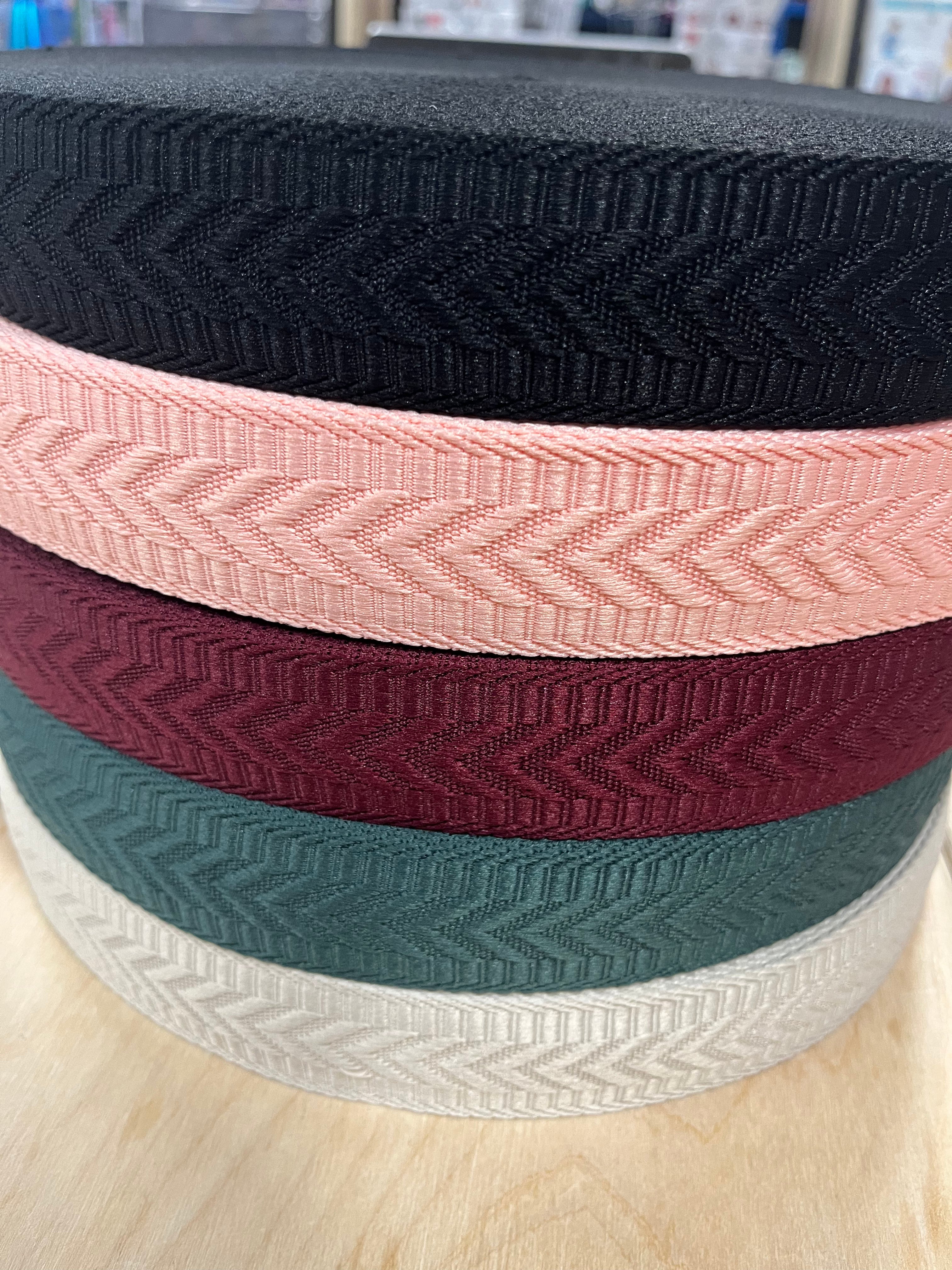 38mm Solid Colour Chevron Webbing Tape