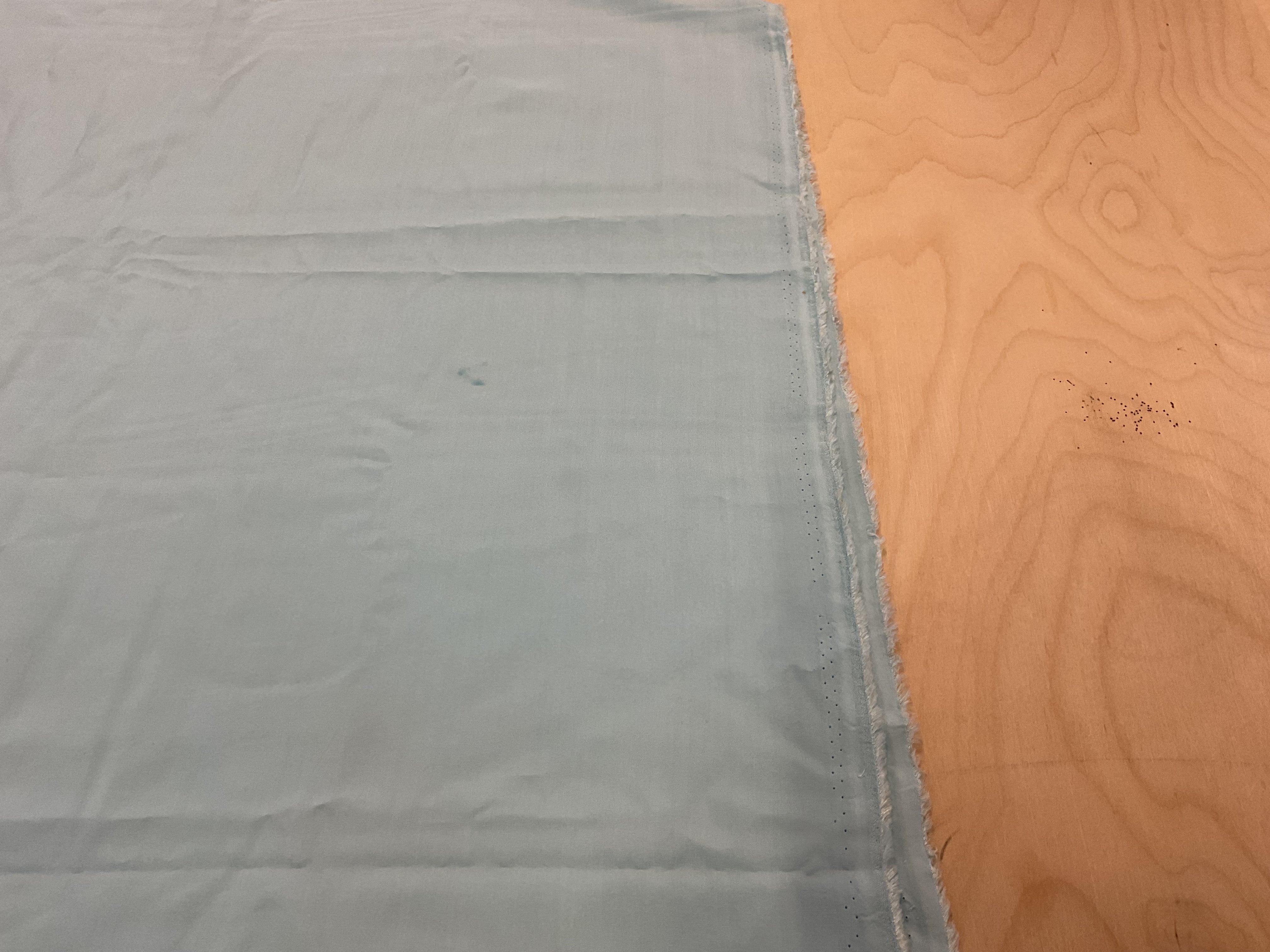 REMNANT  - (MARKED) 1.2m pale blue viscose