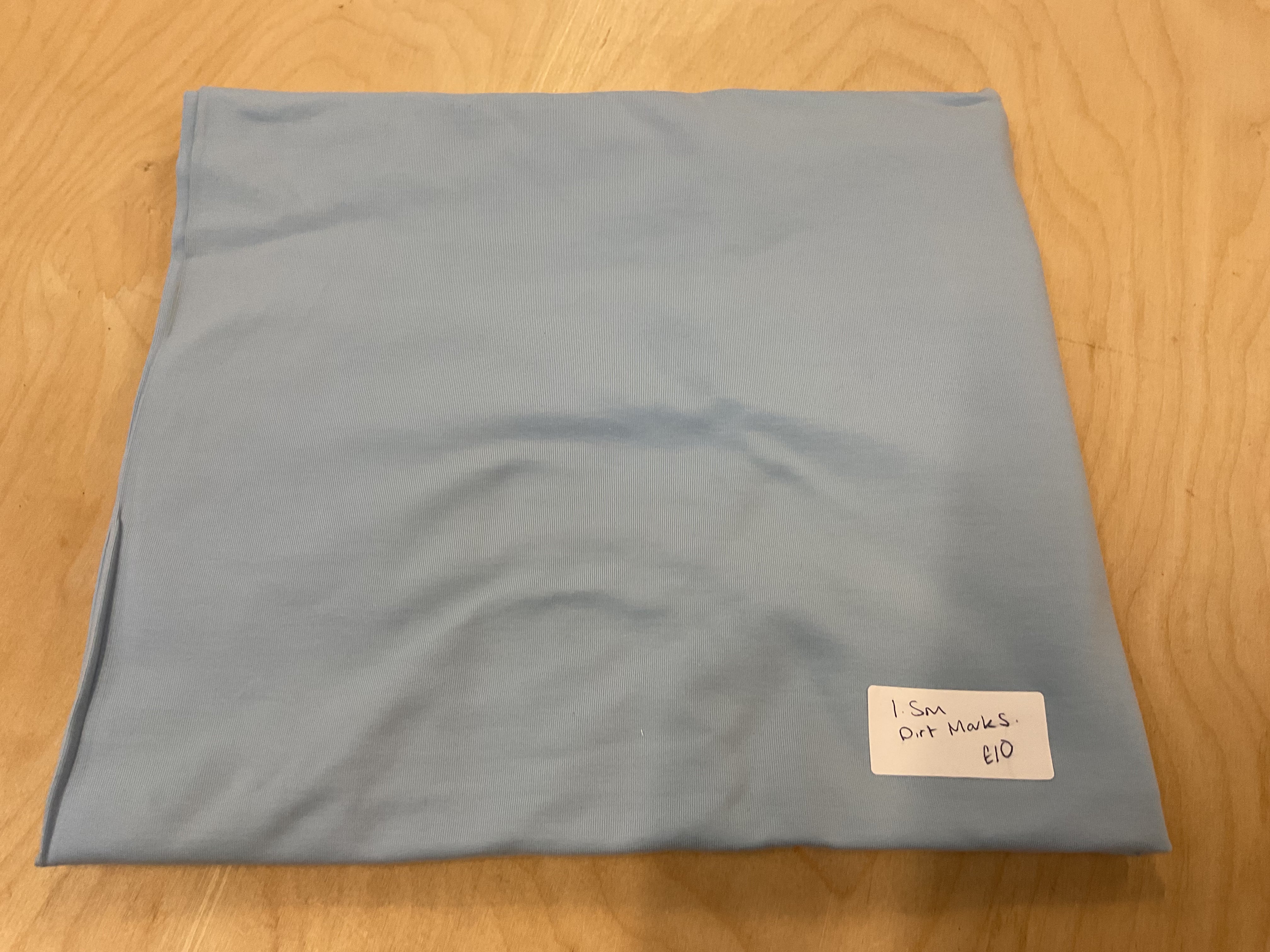 REMNANT  - (MARKED) 1.5m baby blue jersey