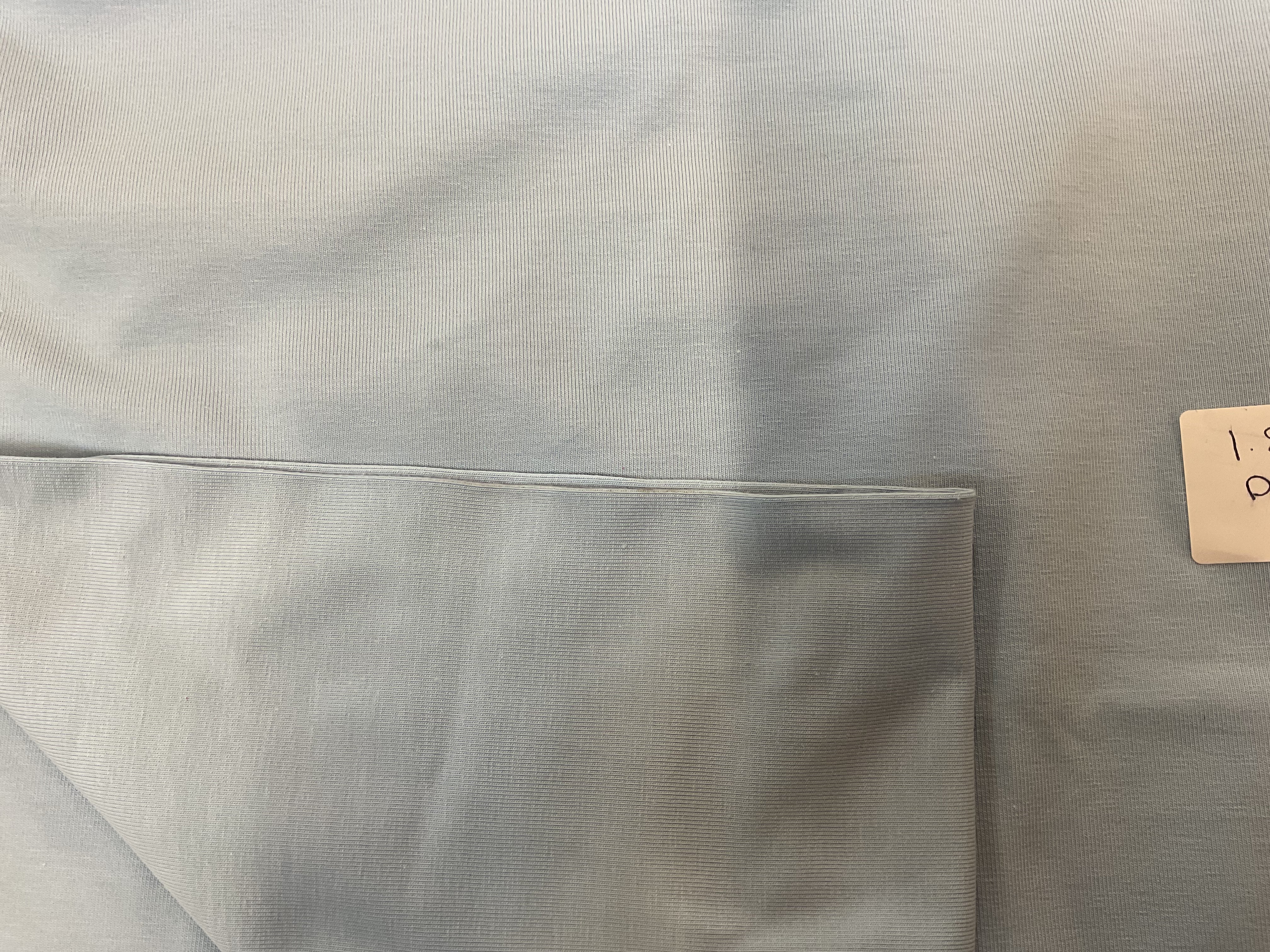 REMNANT  - (MARKED) 1.5m baby blue jersey