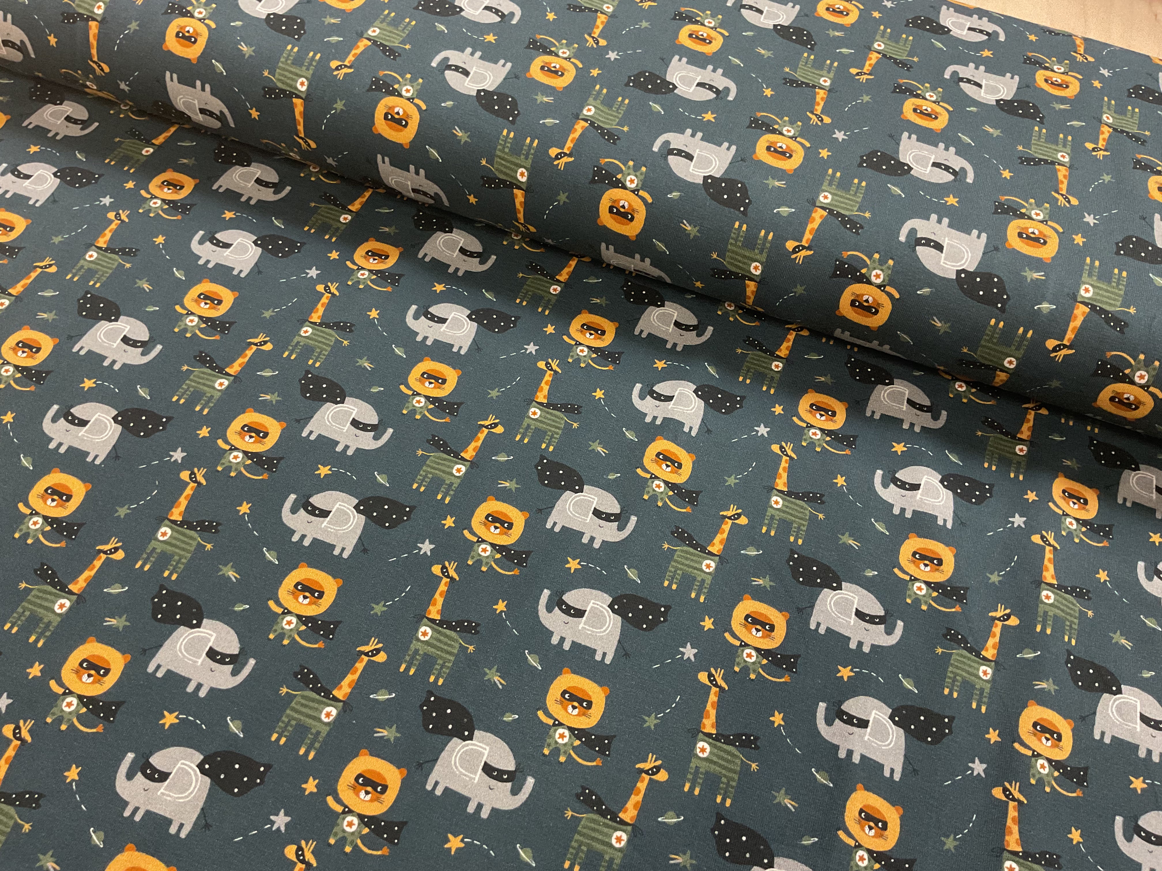 Super Animals Cotton Jersey Fabric