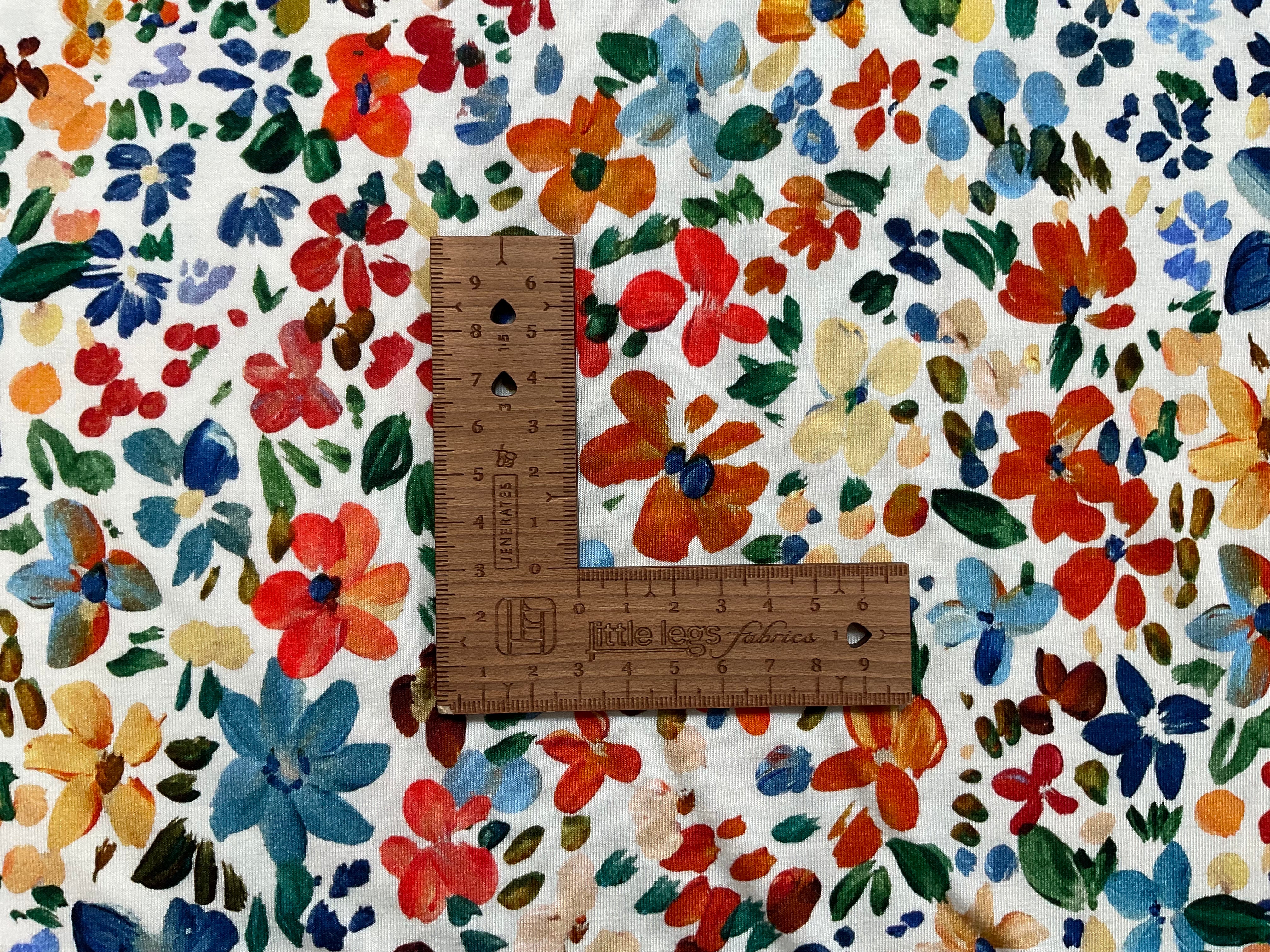 Painted Floral Viscose Jersey