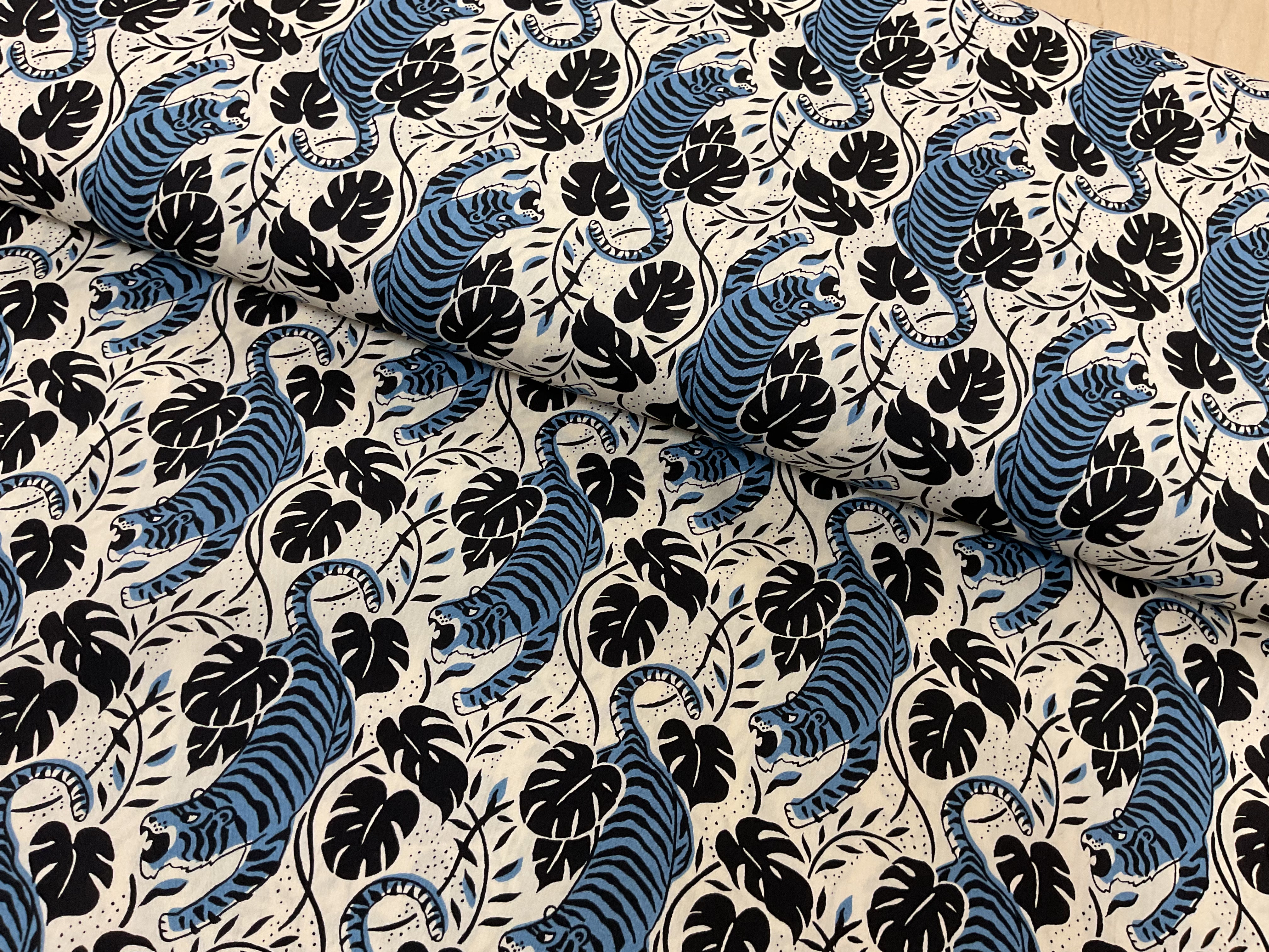 Sevenberry Blue Tiger Cotton