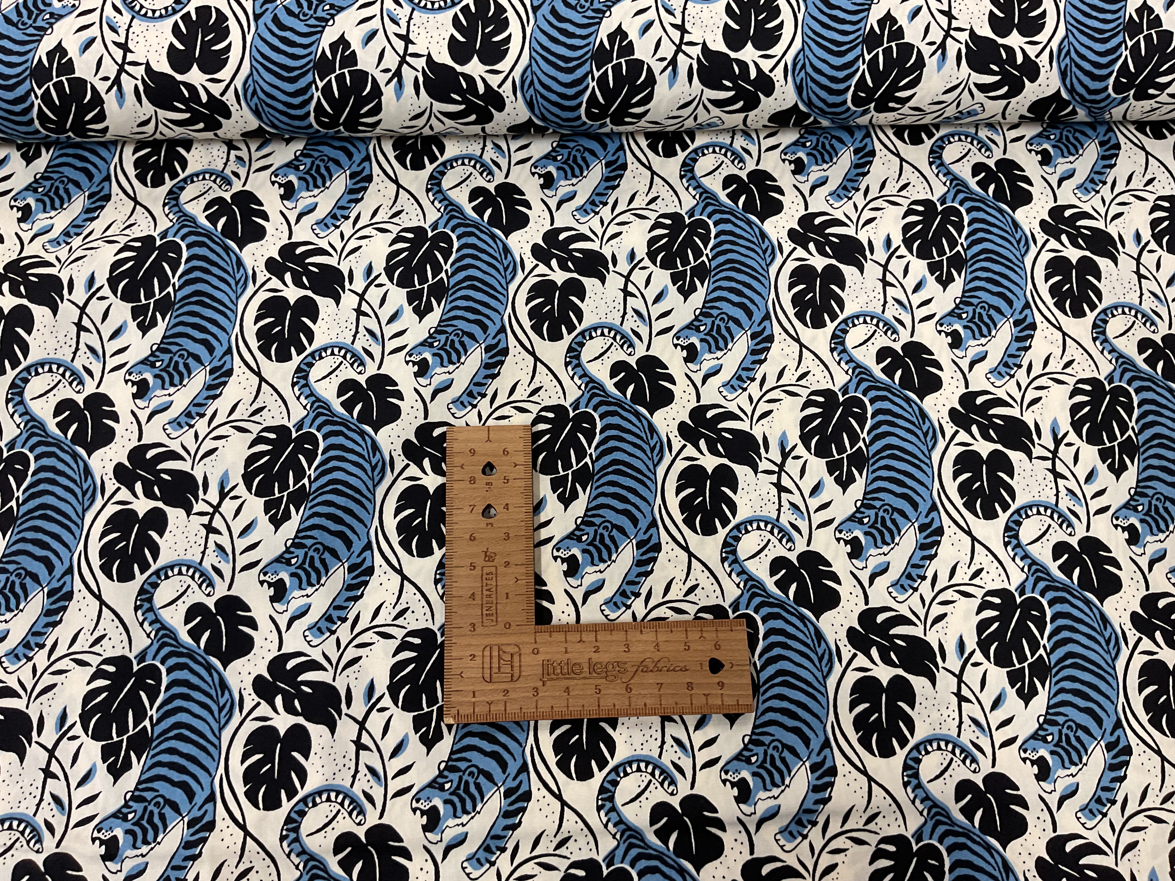 Sevenberry Blue Tiger Cotton