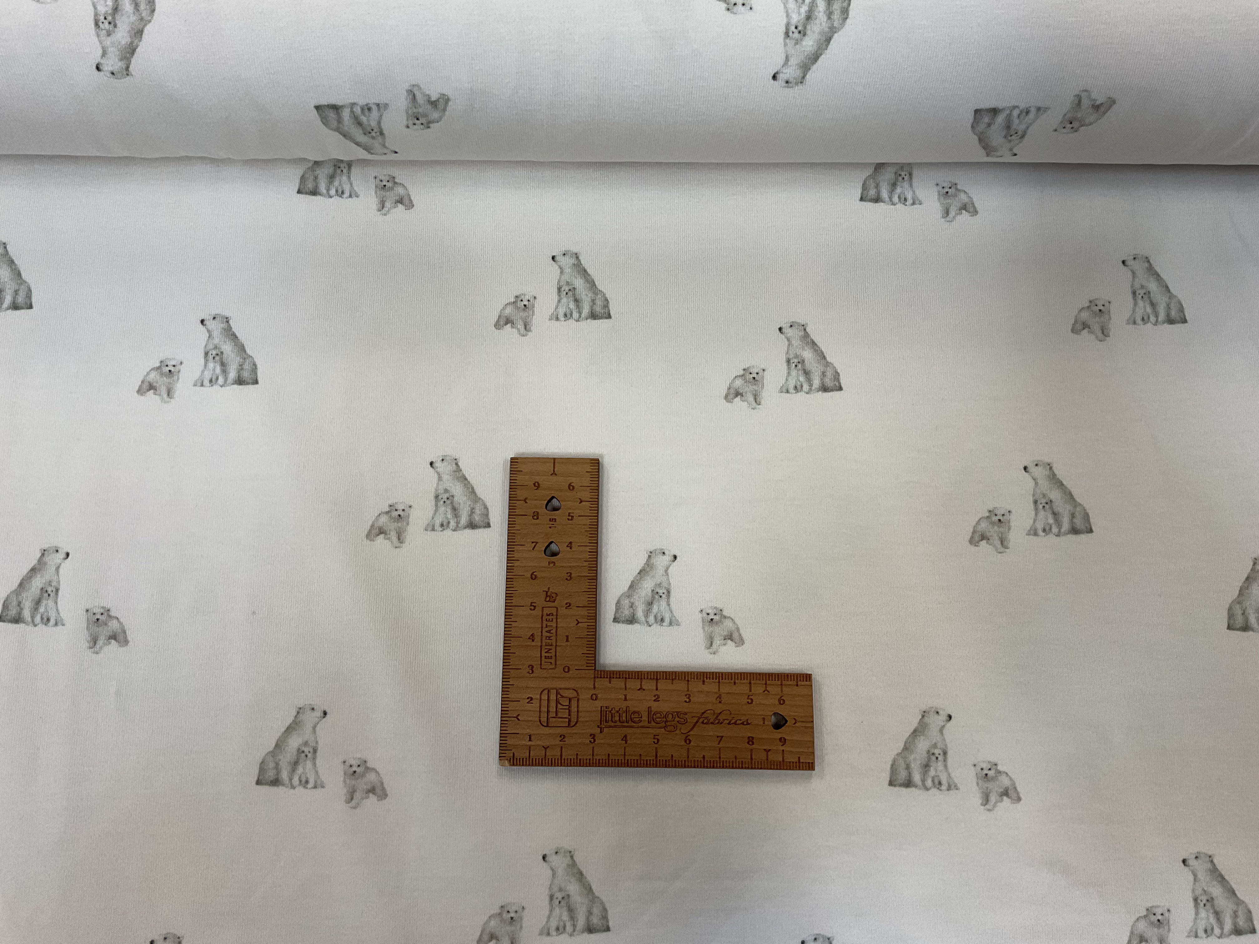 ORGANIC Polar Bear Family Cotton Jersey Fabric