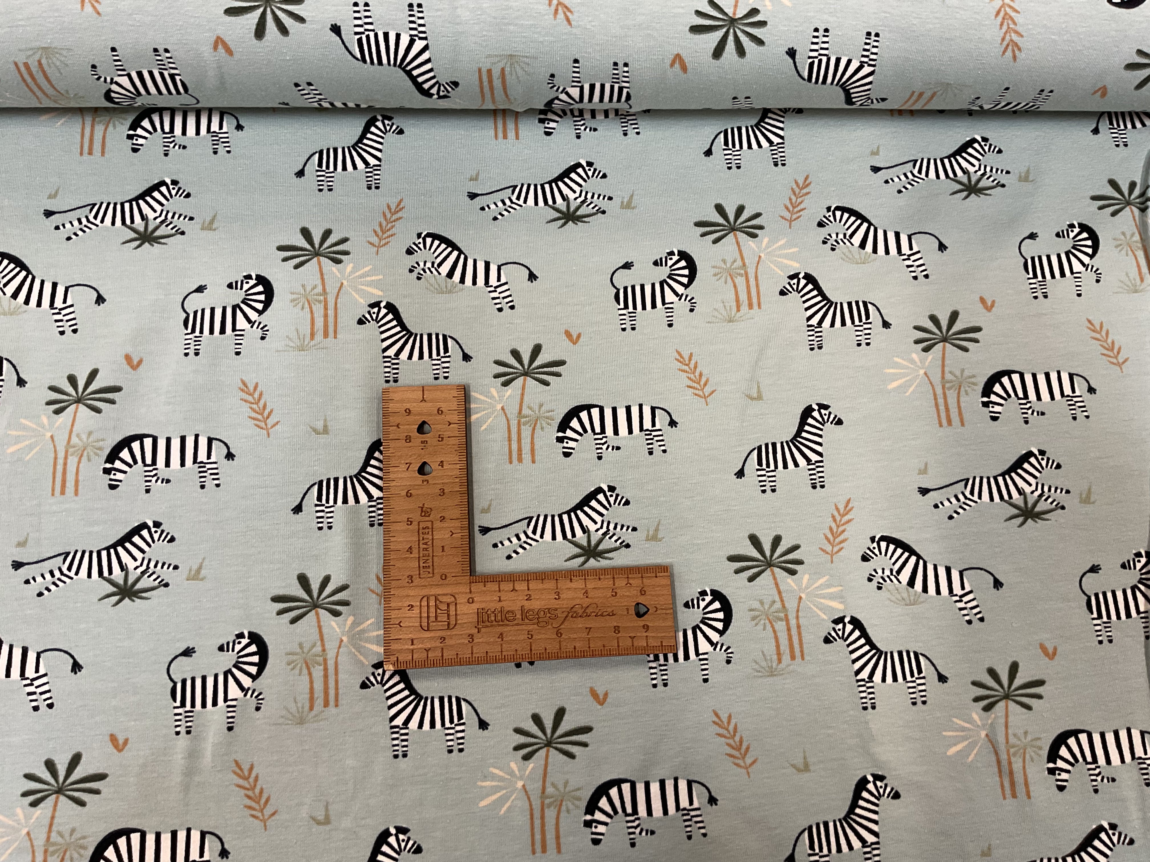 Jumping Zebras Cotton Jersey Fabric