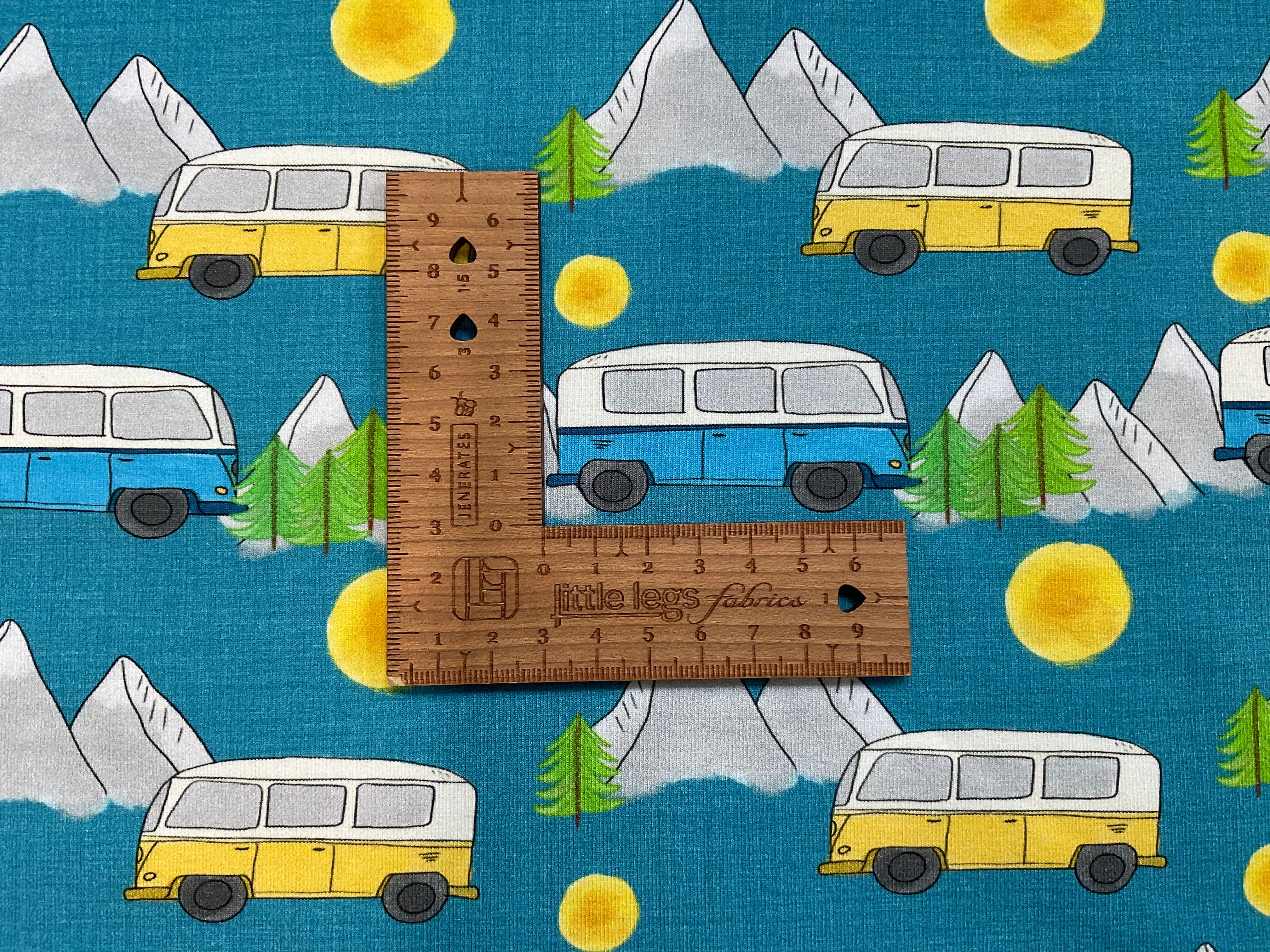 Camper Adventure Cotton Jersey Fabric