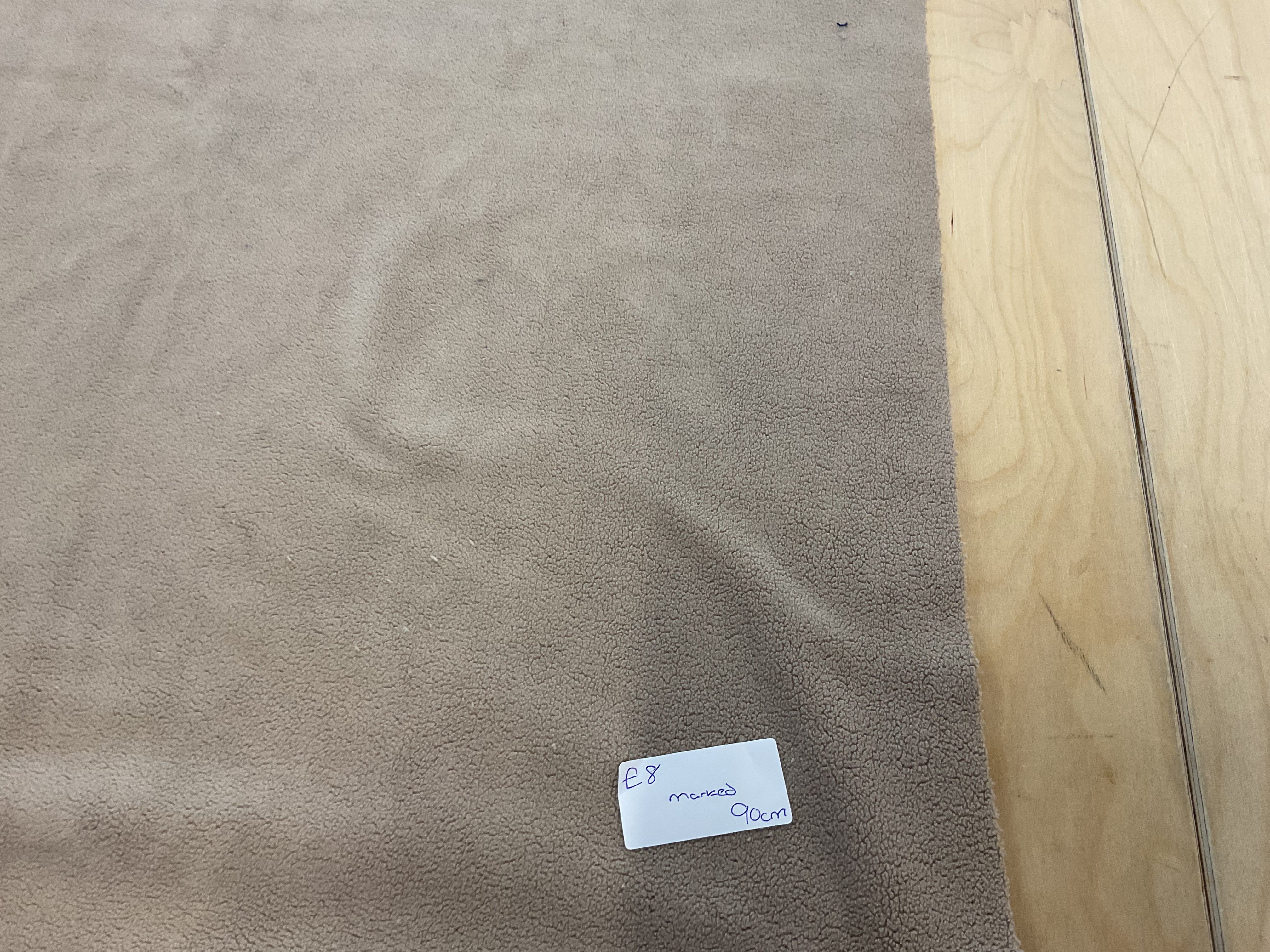 REMNANT  - (MARKED) 90cm light taupe comfort fleece