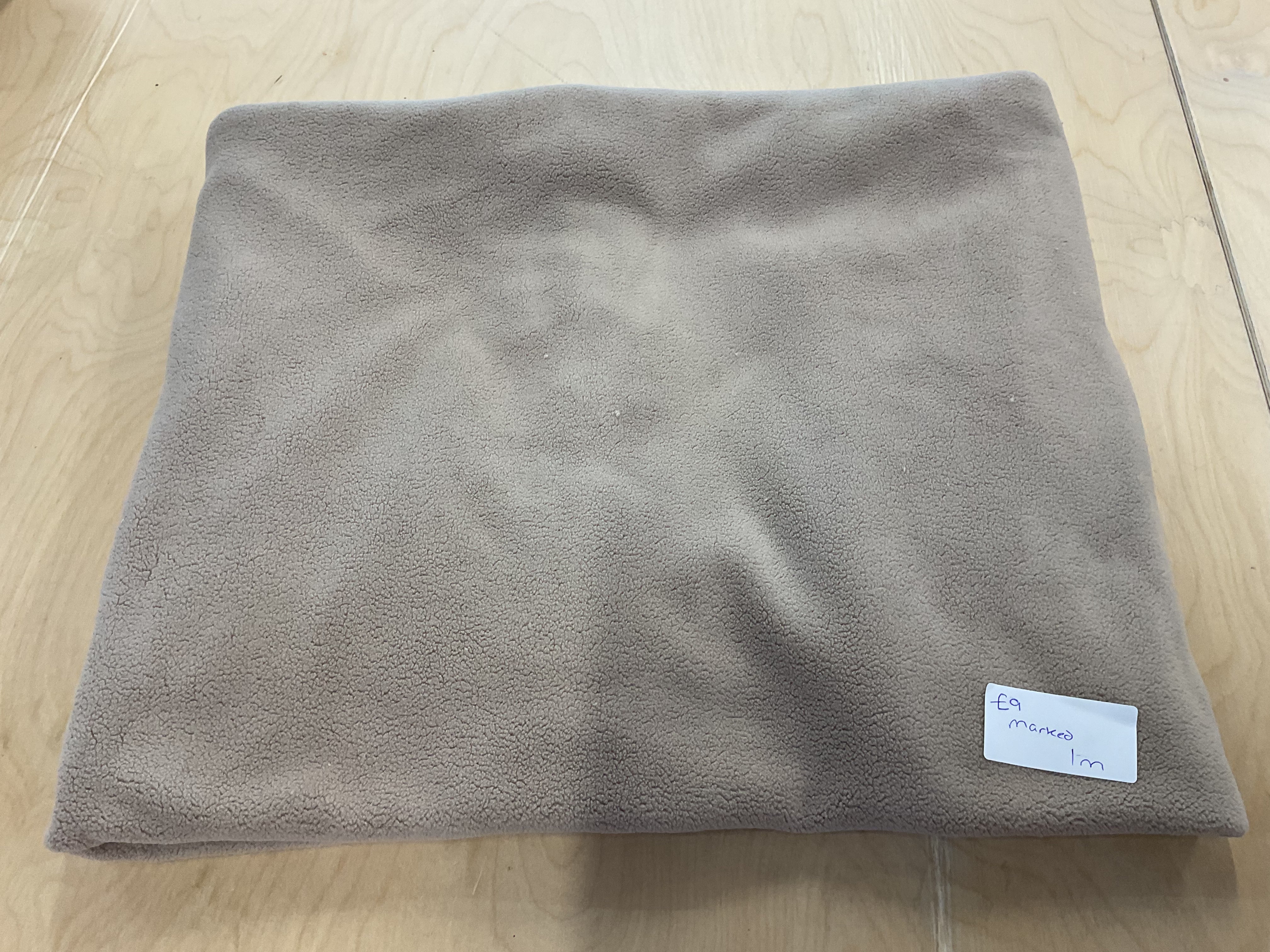 REMNANT  - (MARKED) 1m light taupe comfort fleece