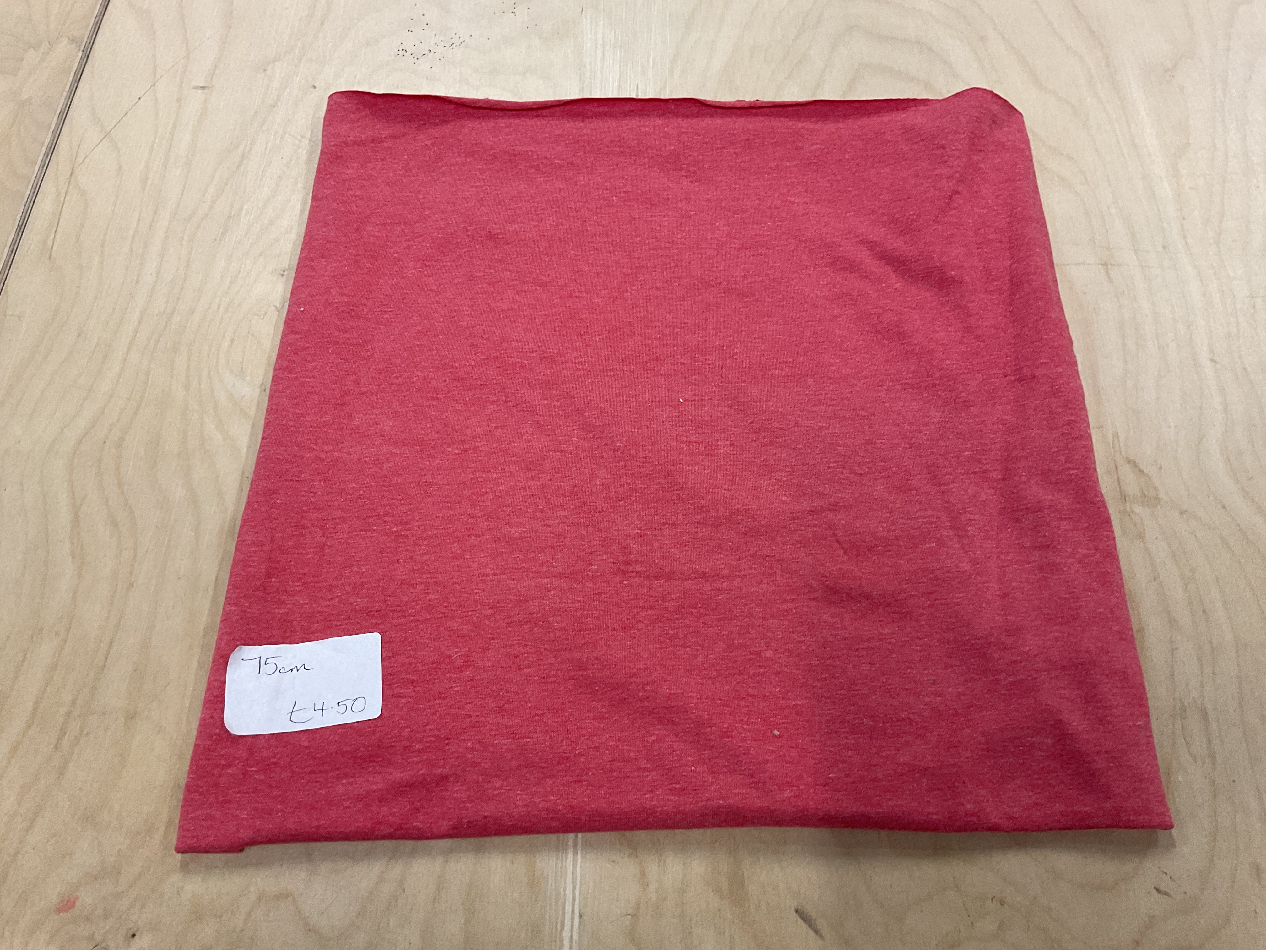 REMNANT  - 75cm raspberry melange jersey