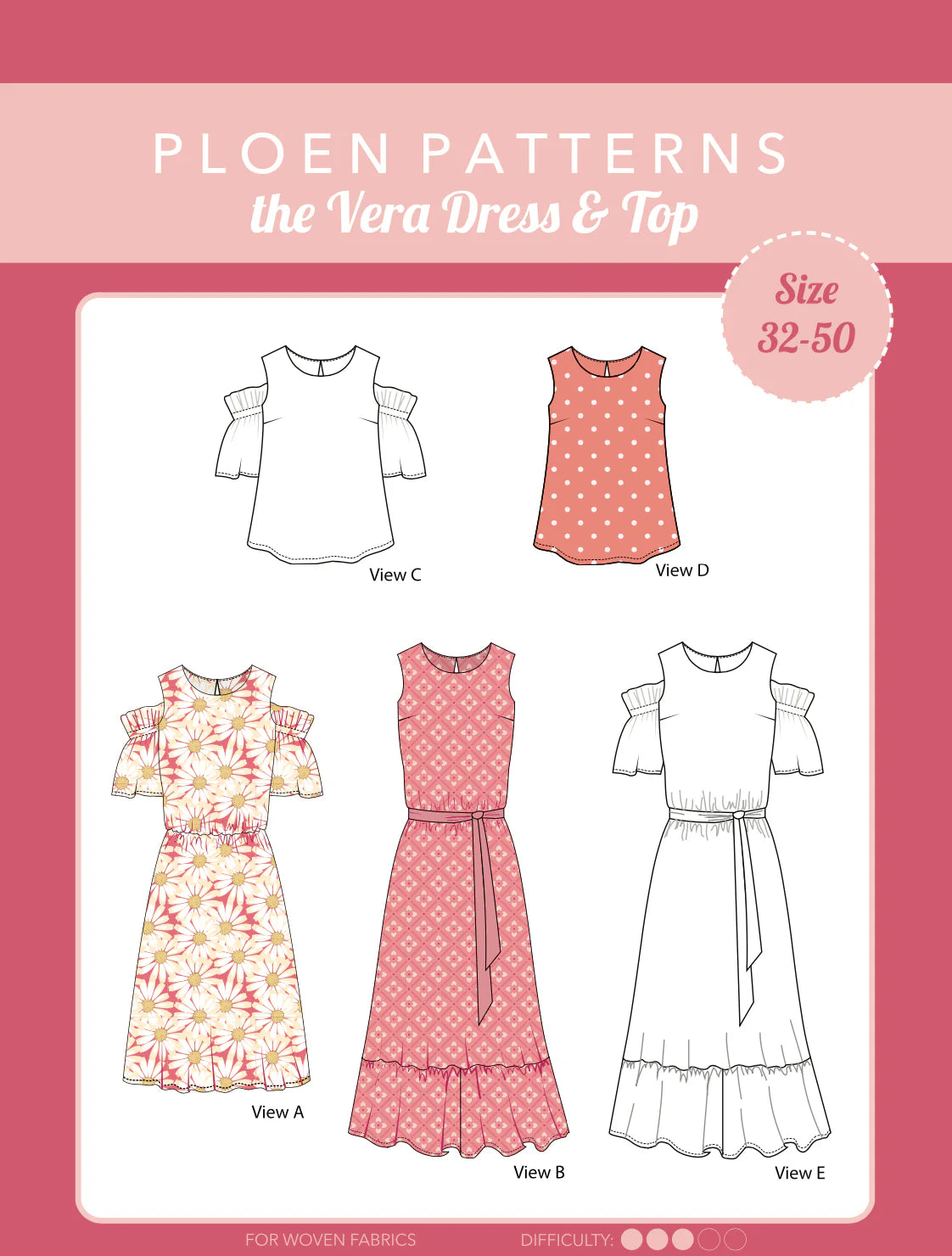 Ploen Patterns Vera Dress and Top Paper Sewing Pattern