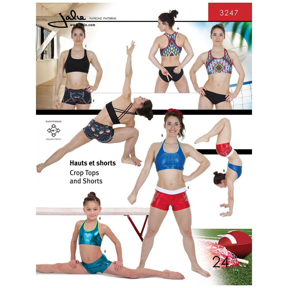 Jalie Crop Top and Shorts Paper Sewing Pattern