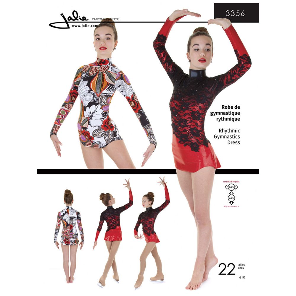 Jalie Crop Rythmic Gymnastics Dress Paper Sewing Pattern