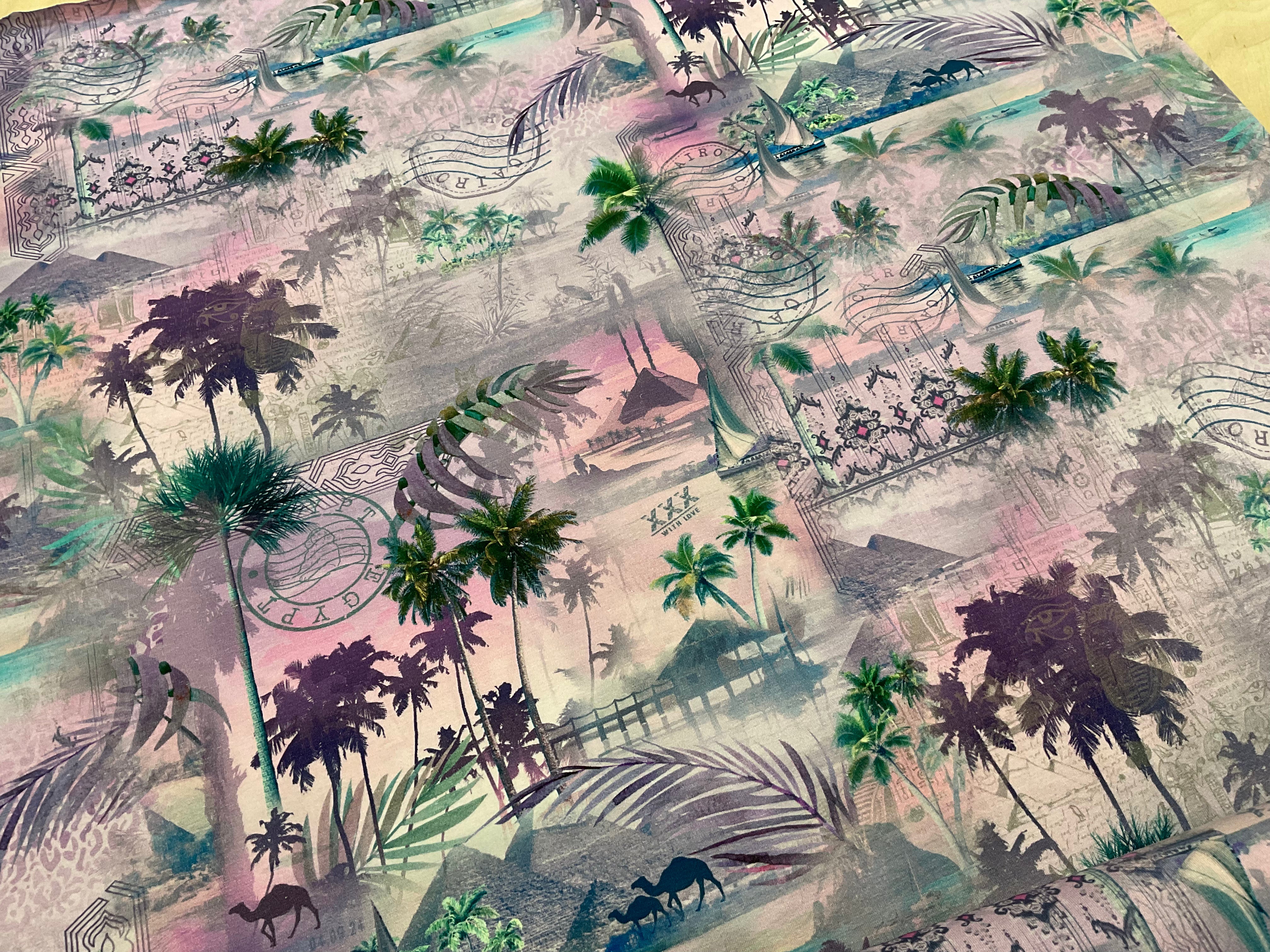Down the Nile Cotton Jersey Fabric