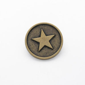 15mm Gilt Star Metal Buttons