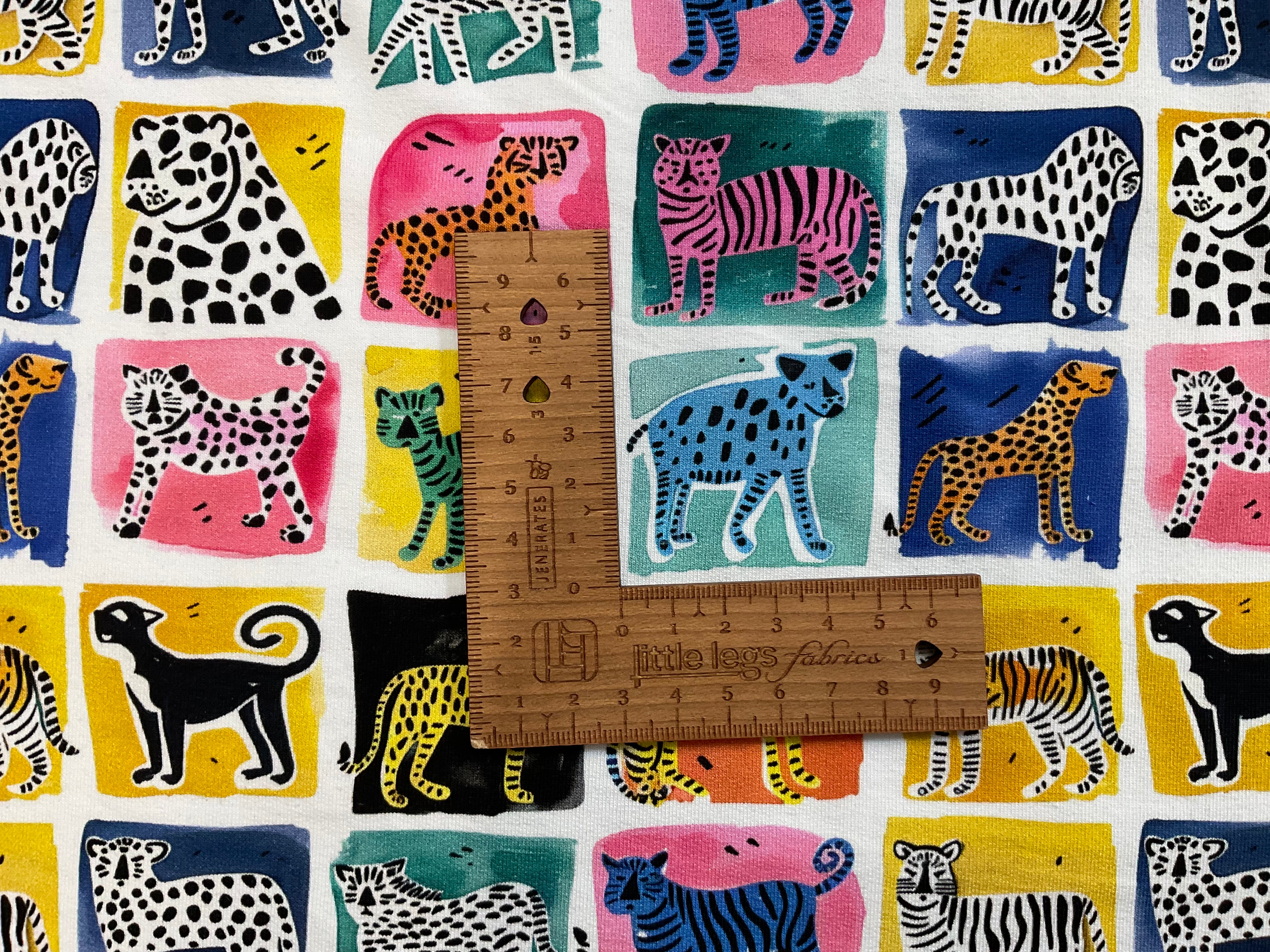 Colourful Big Cats French Terry