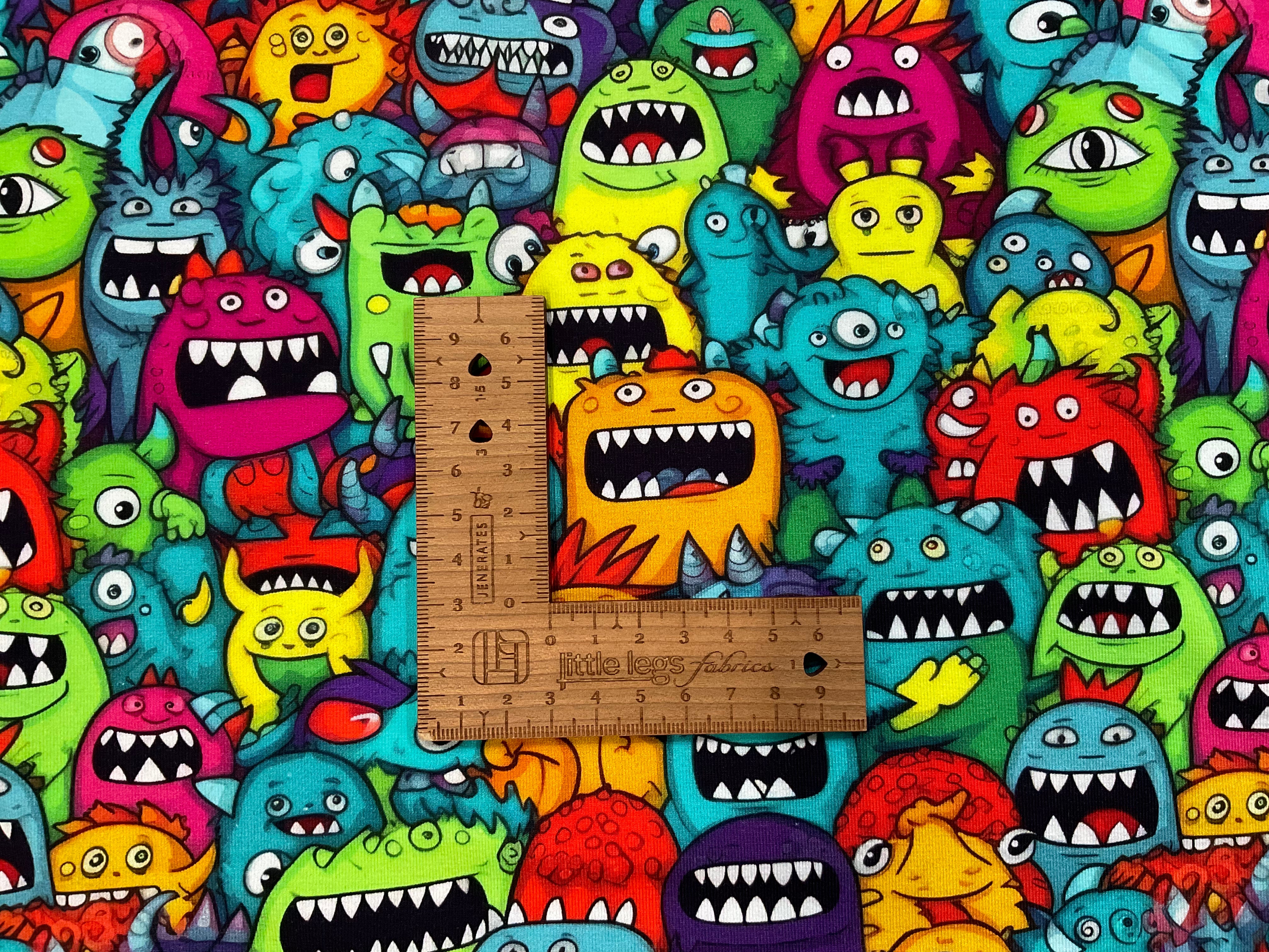 Ugly Monsters Cotton Jersey