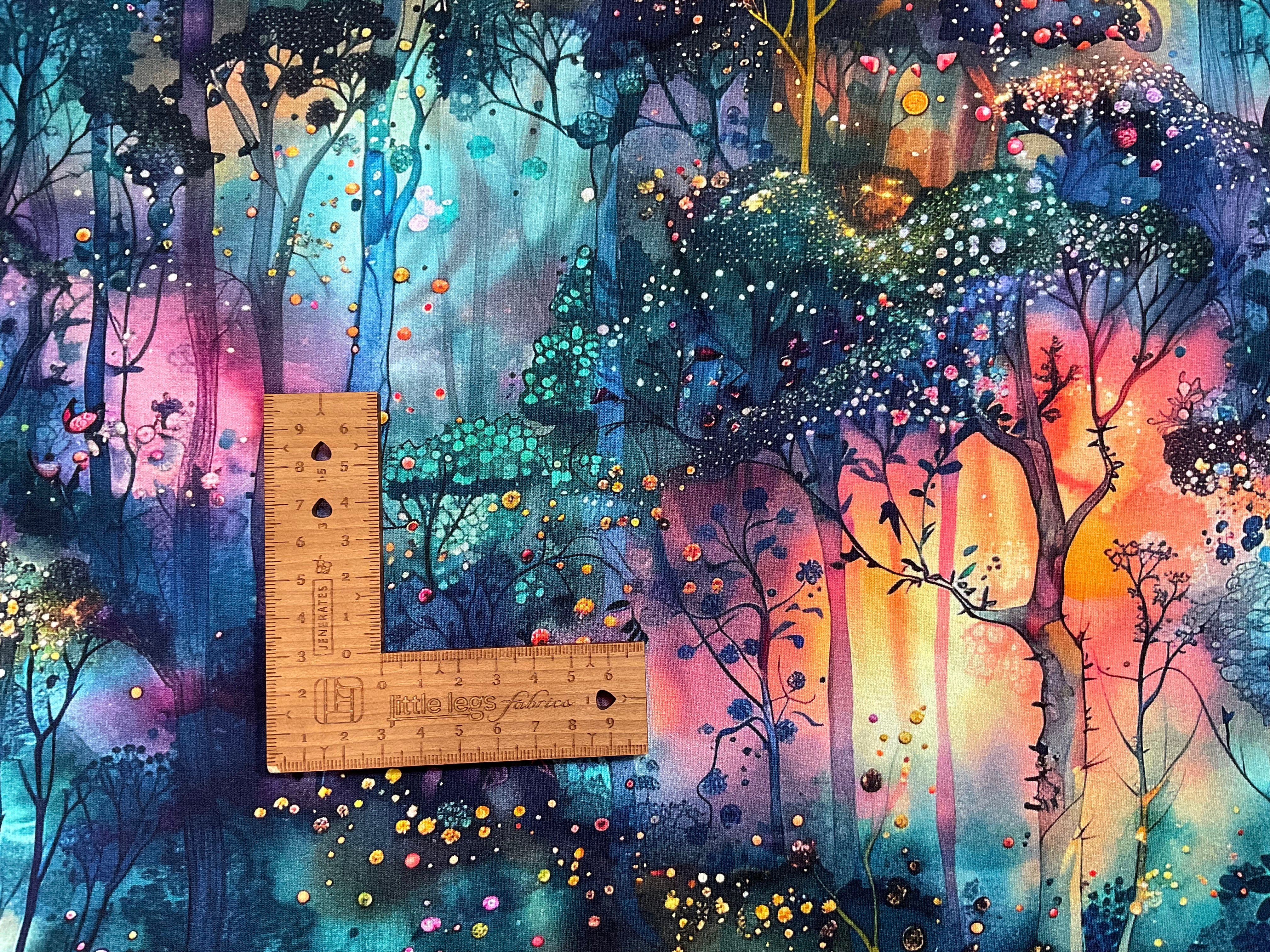 Rainbow Fantasy Forest French Terry