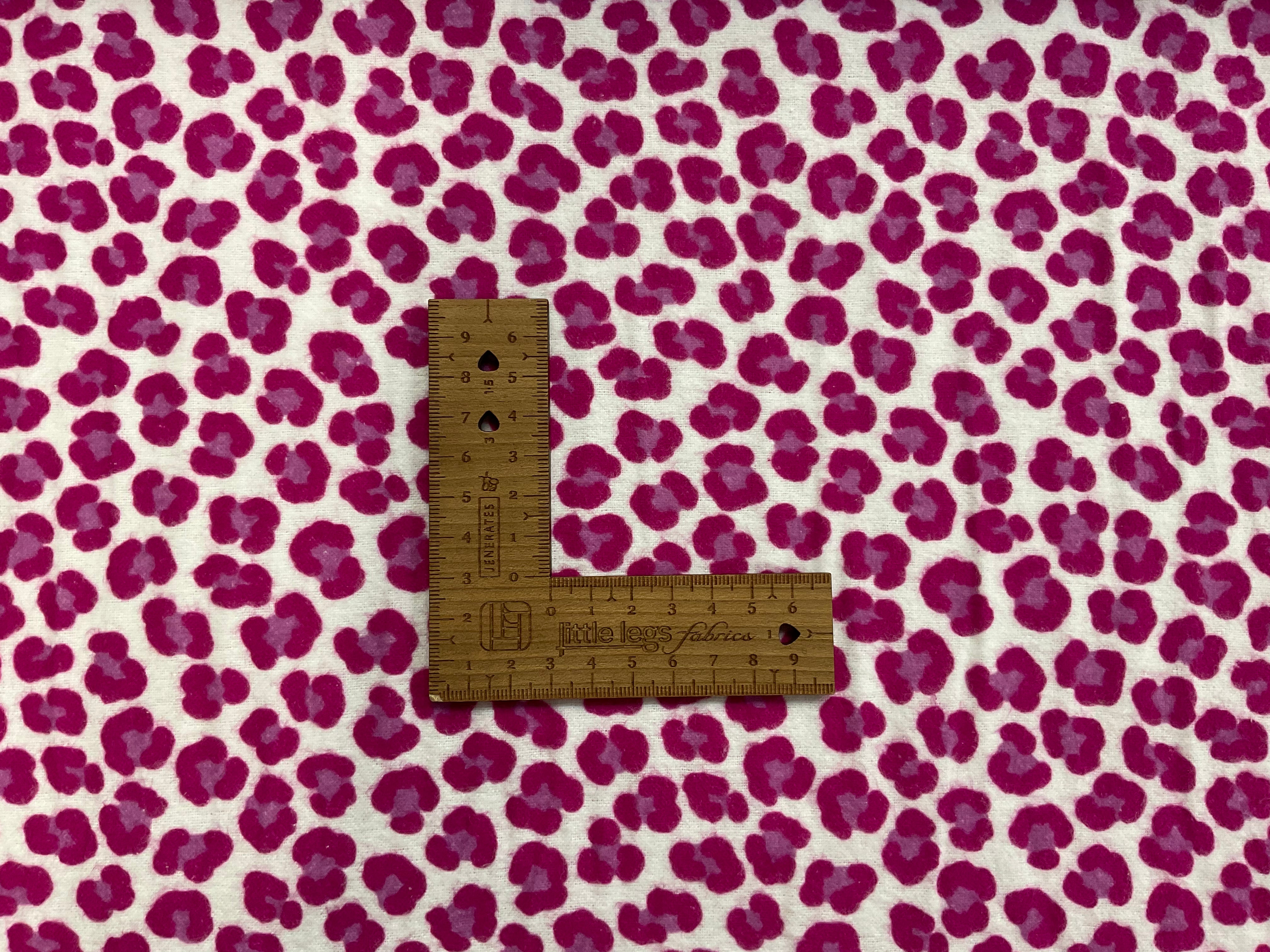 Fuchsia Leopard Spot Cotton Flannel