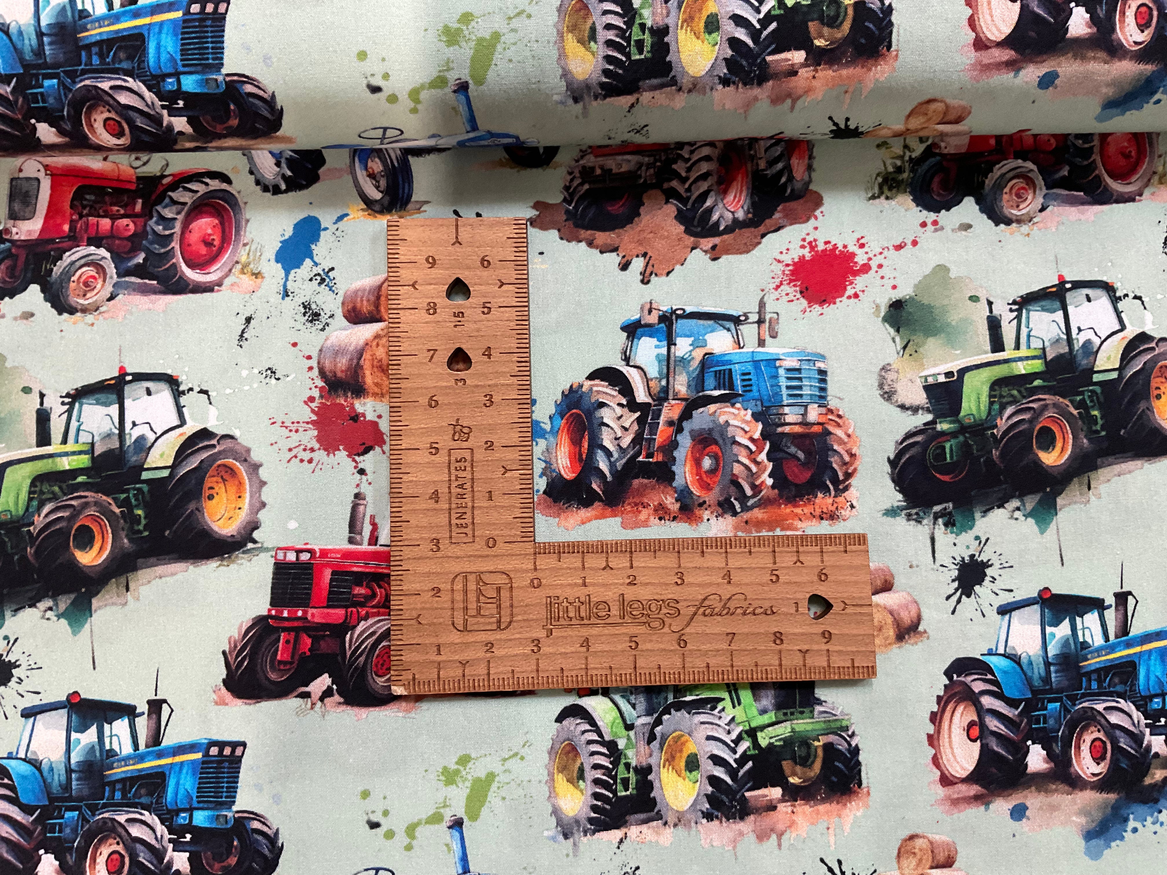 Green Tractors Organic Cotton Poplin