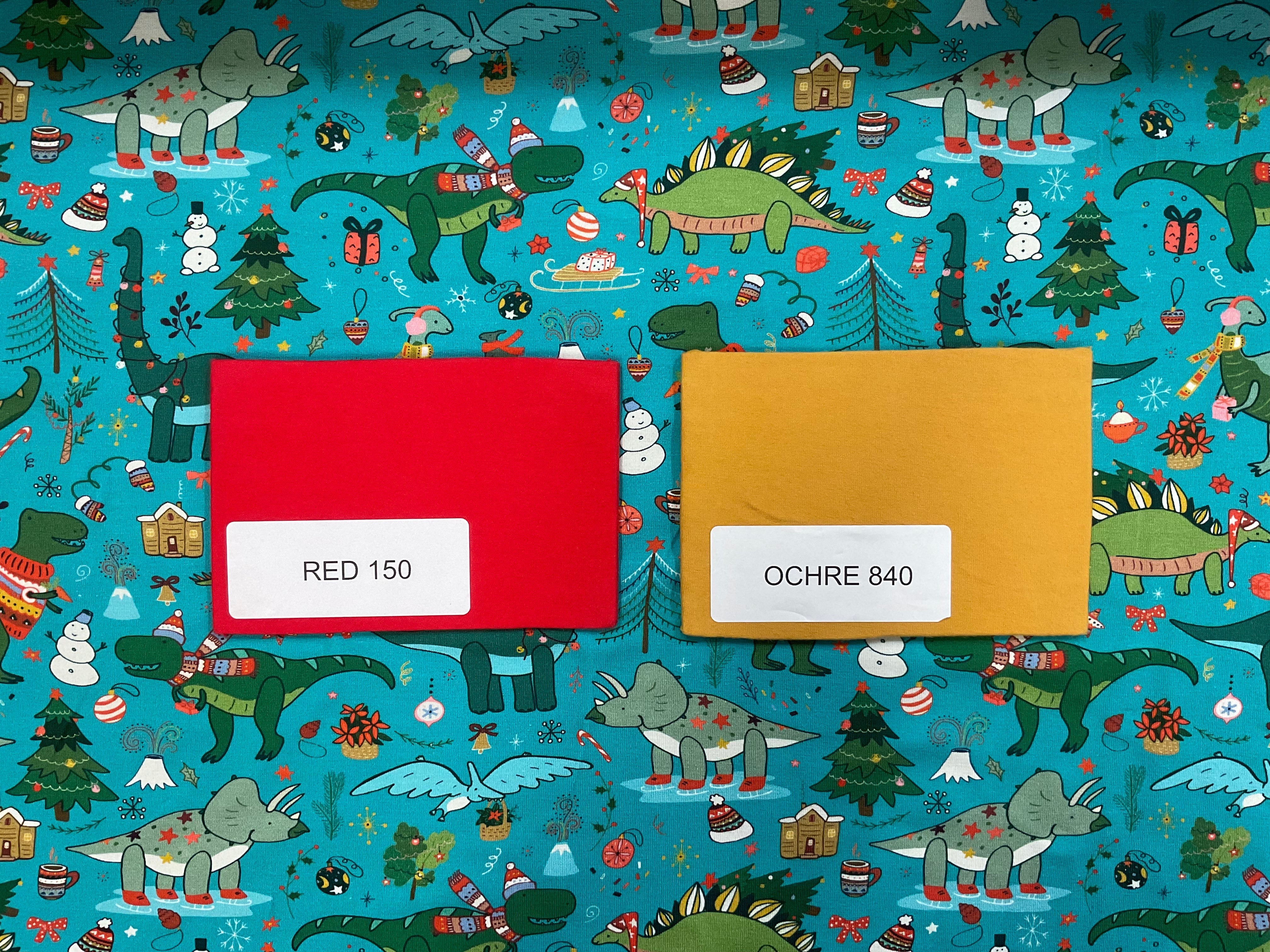 PRE ORDER Christmas Party Dinosaurs Teal- DUE IN STOCK MID SEPTEMBER