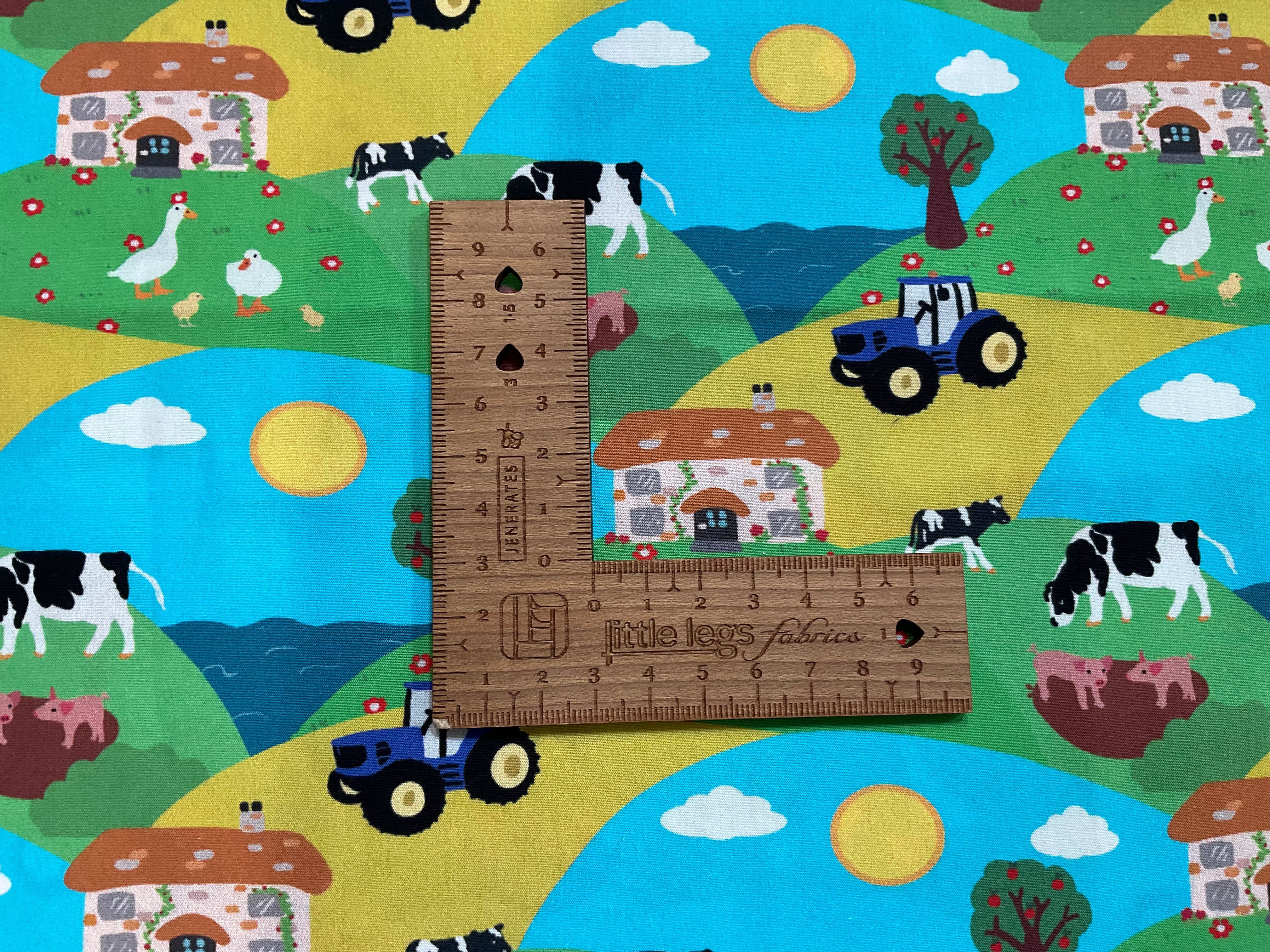 Farm Scene Organic Cotton Poplin