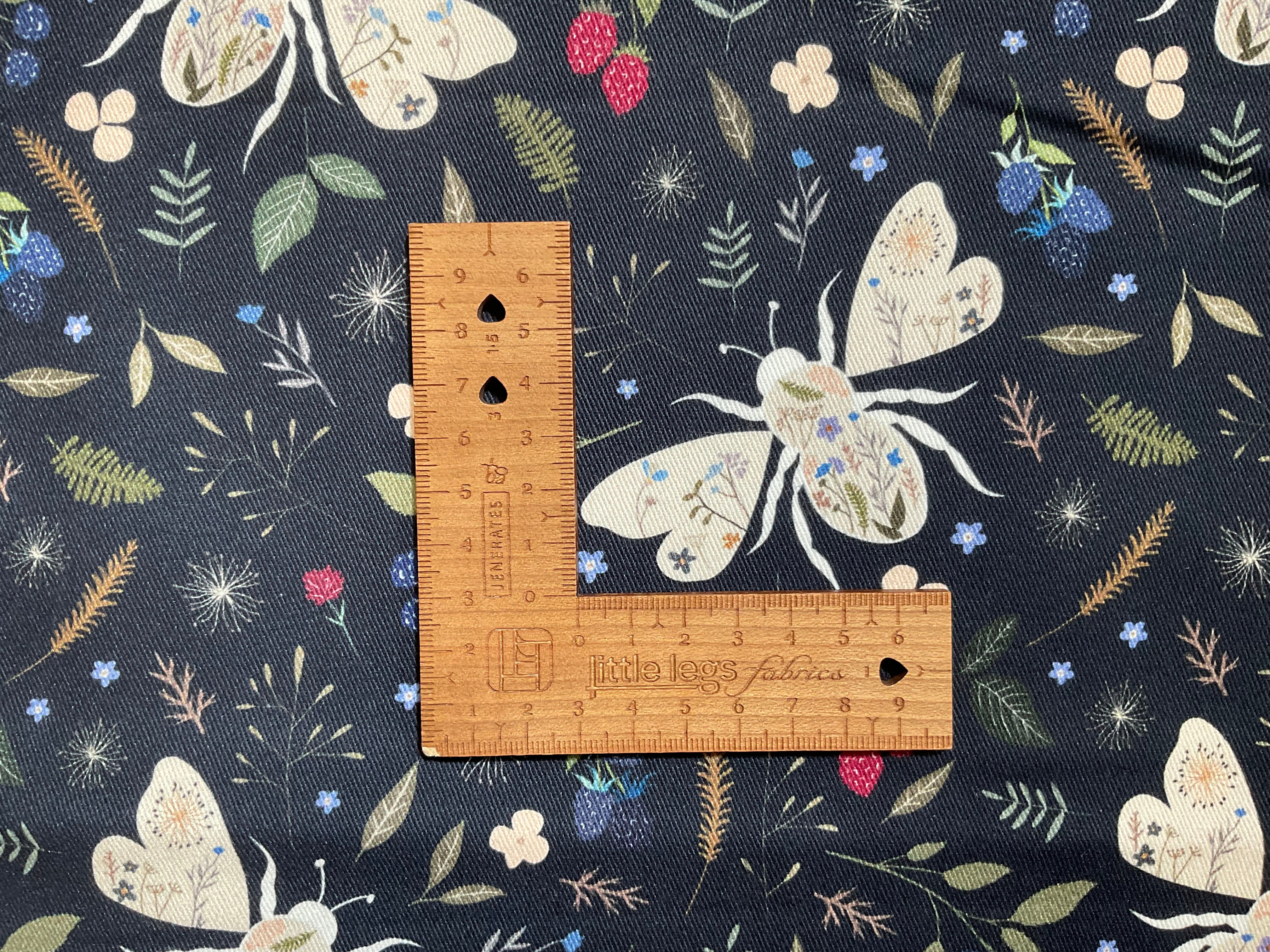 Bees and Berries Cotton Twill