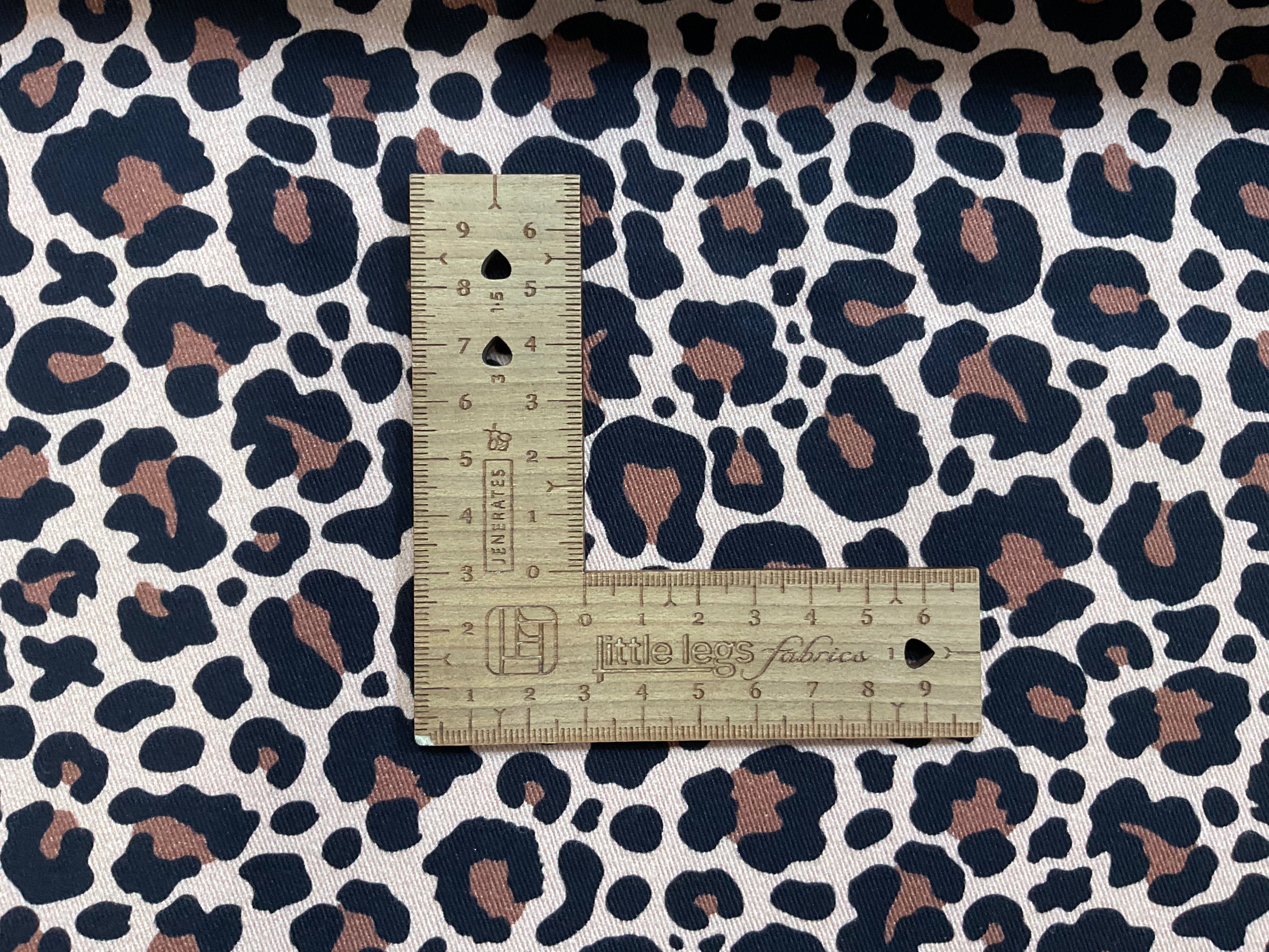 Brown Leopard Print Cotton Twill