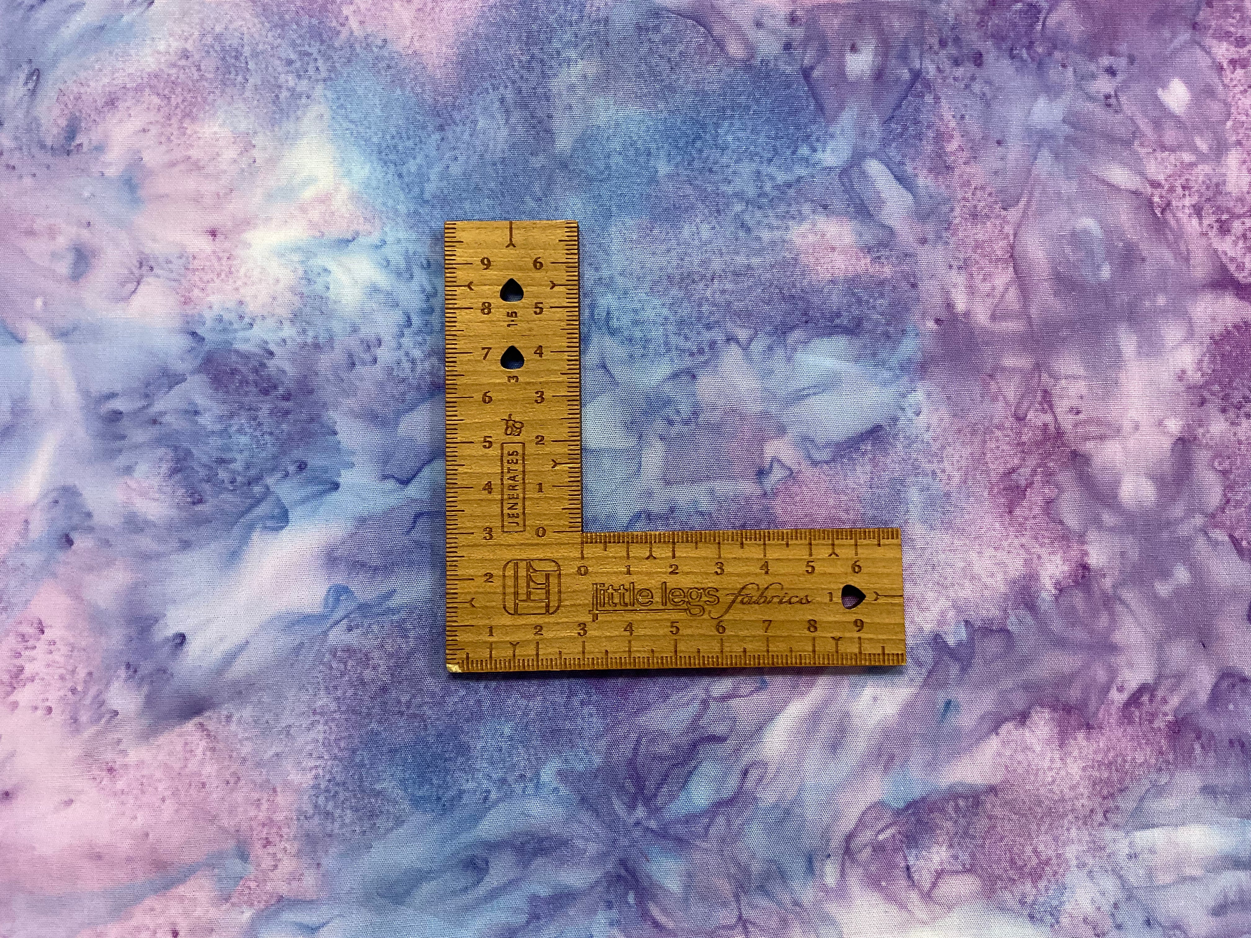 Lilac and Blue Cotton Batik