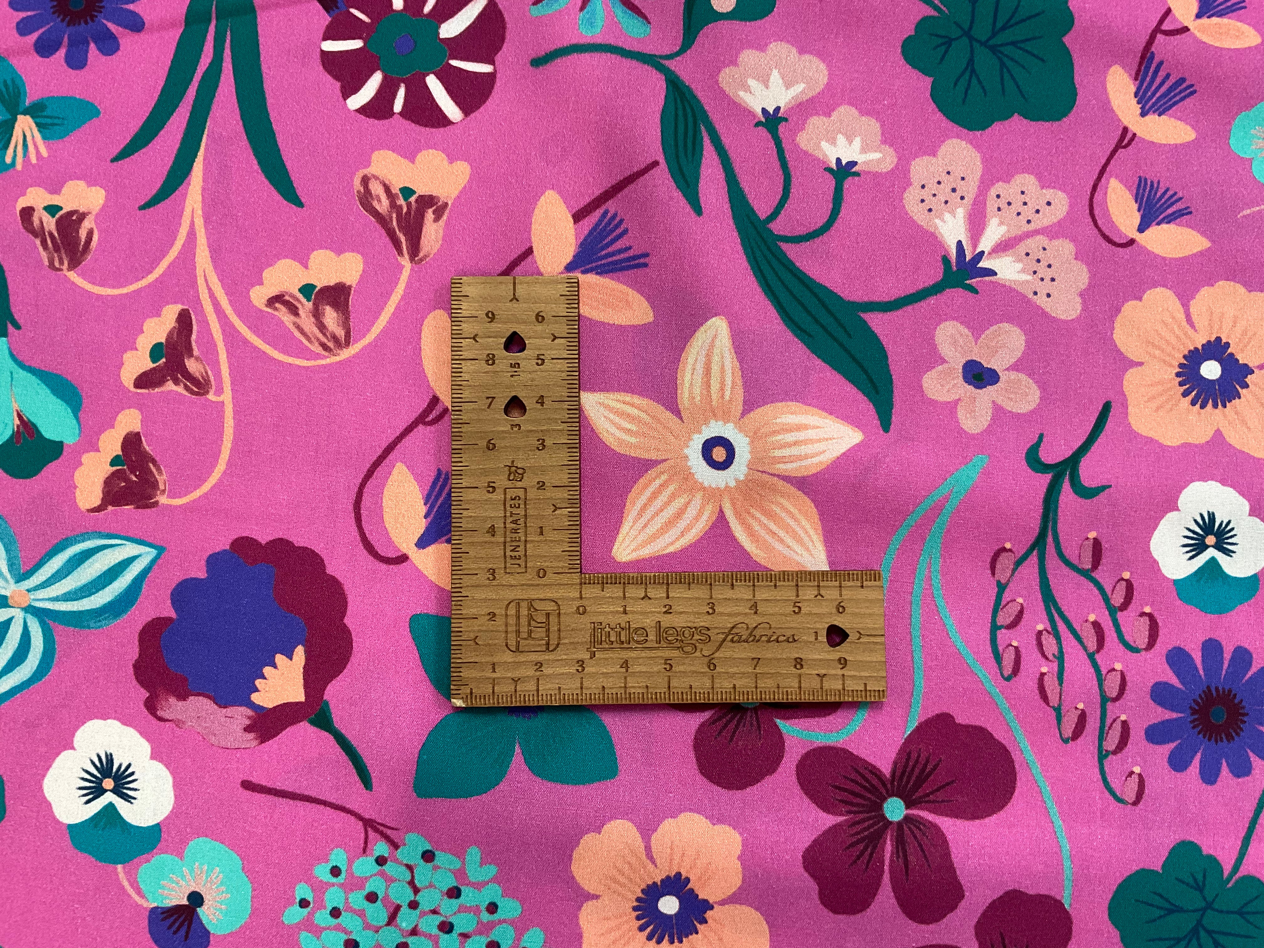 Nerida Hansen Pink Meadow Flower Fine Poplin