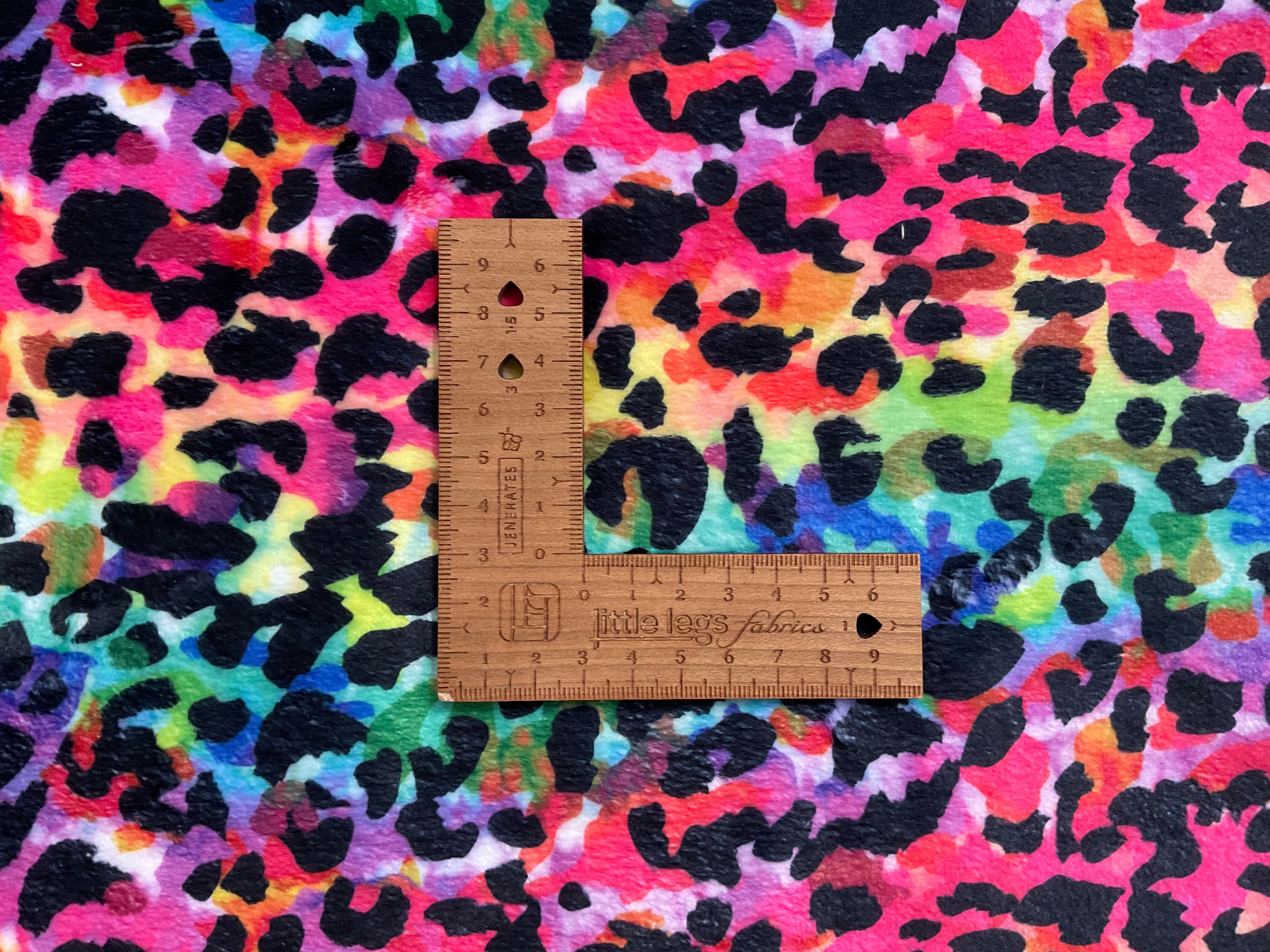 Rainbow Leopard Cuddle Fleece