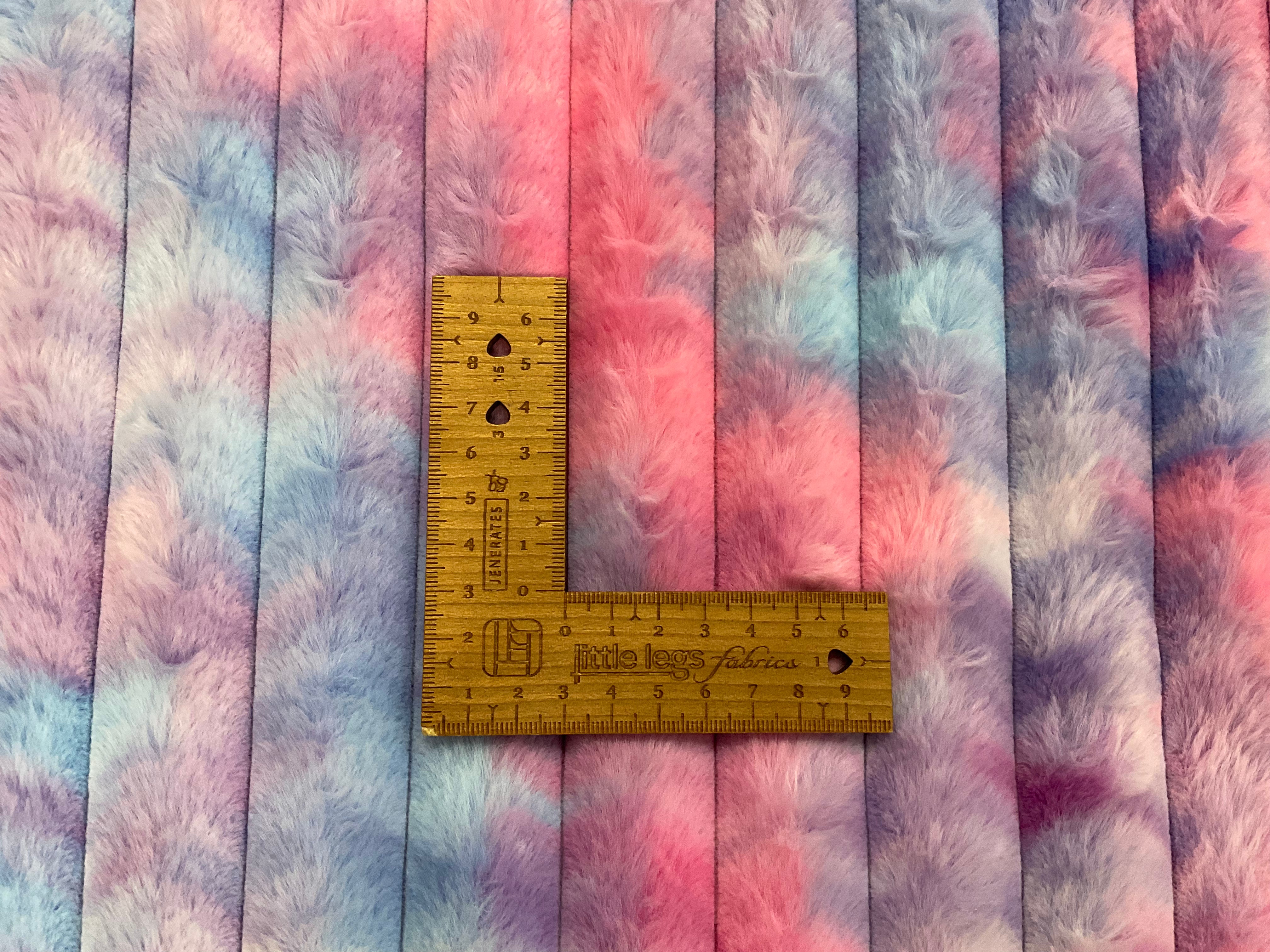Purple and Blue Tie Dye Single Sided Ribbed Fleece