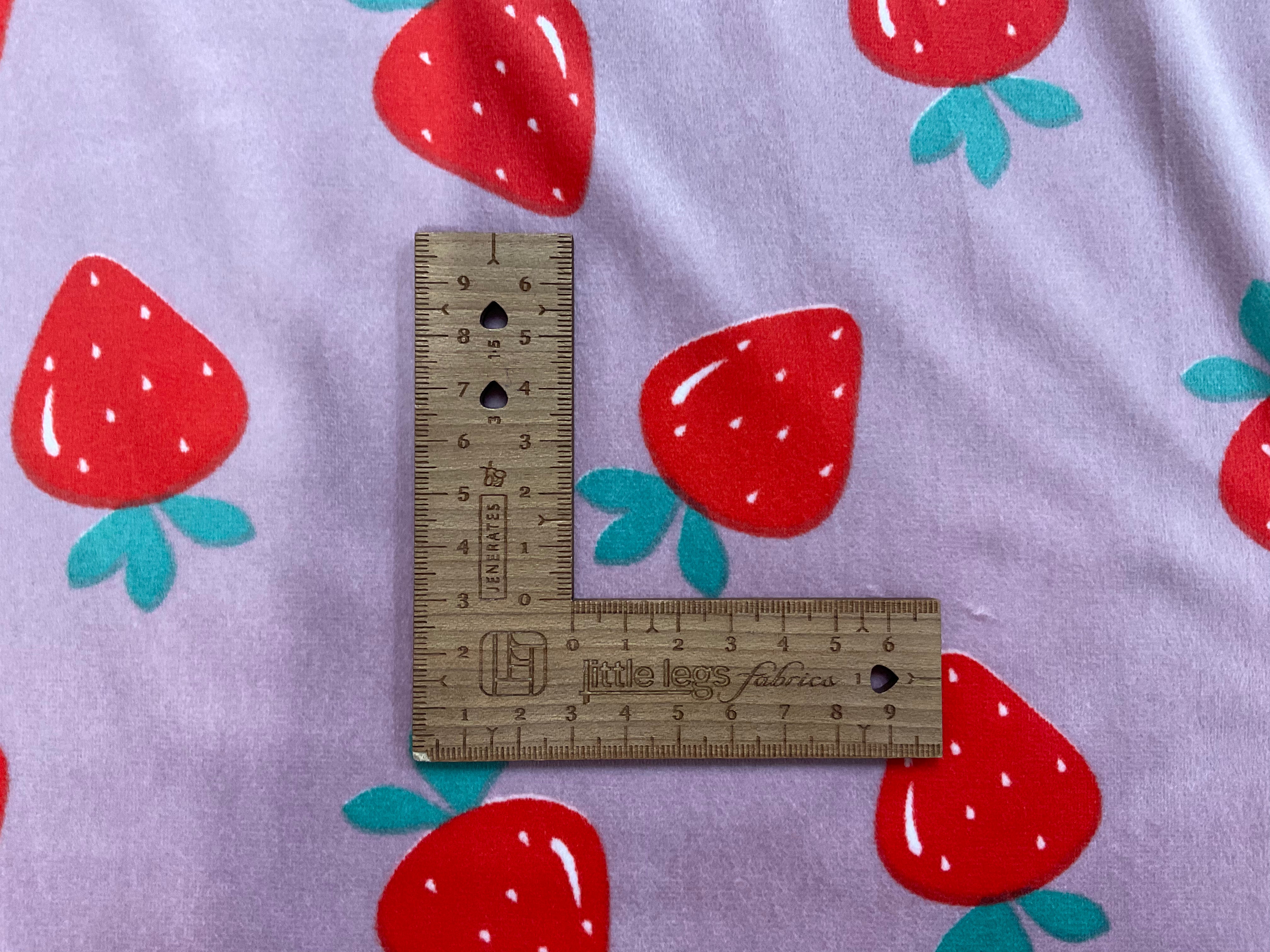 Strawberry Single Sided Stretch Minky Fleece