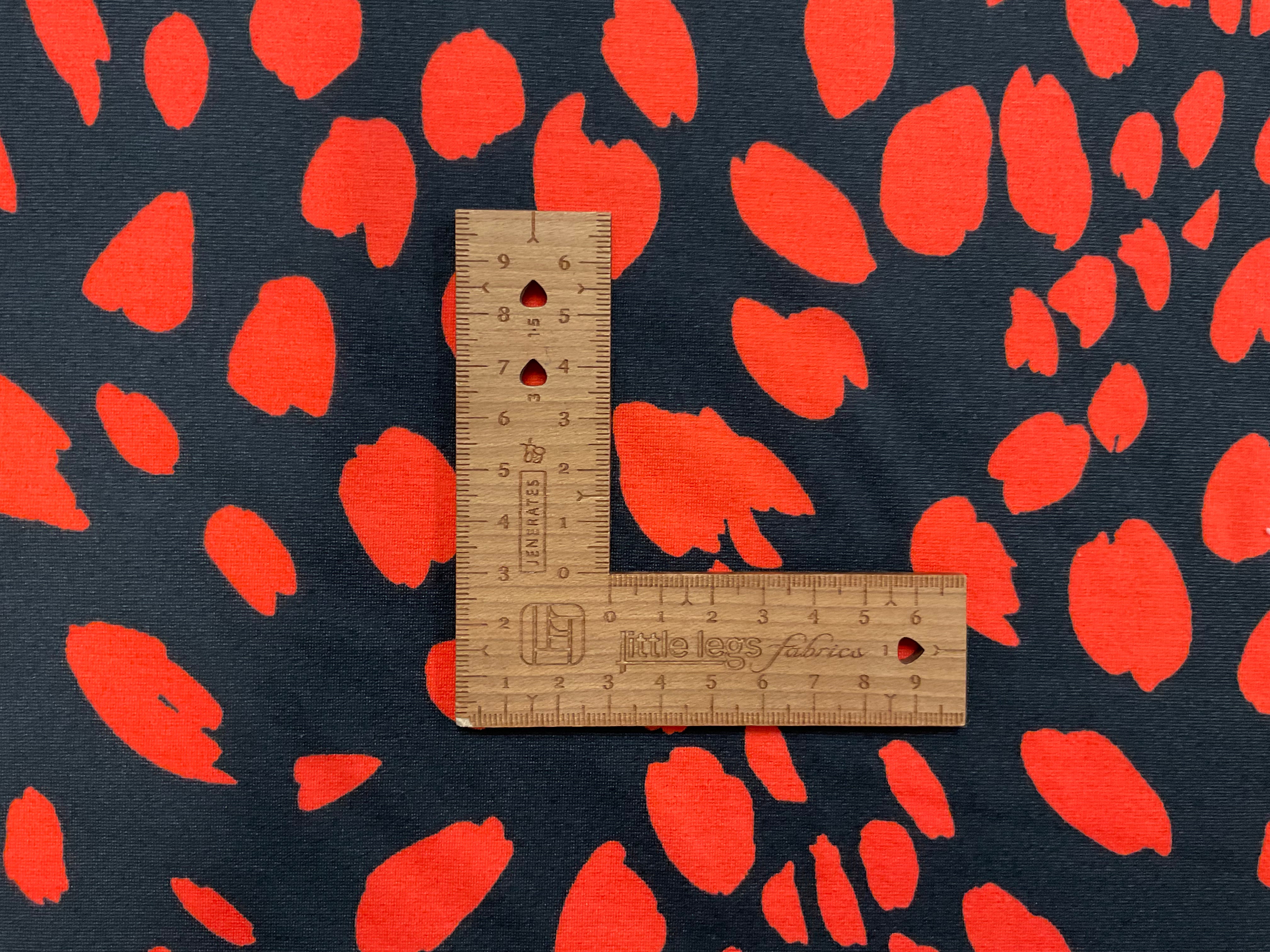 Red and Black Print Ponte Roma