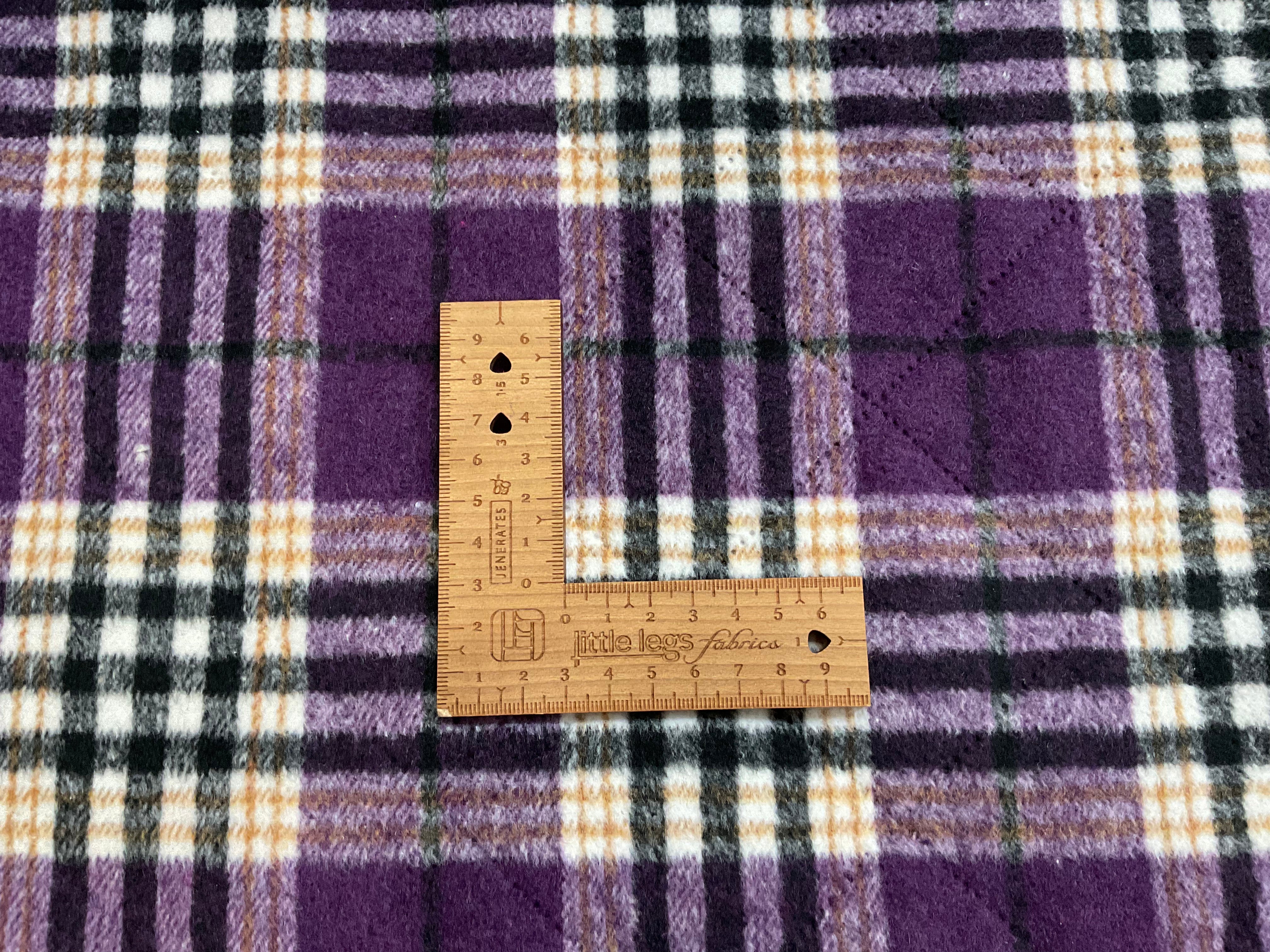 Plum Quilted Check Fleece