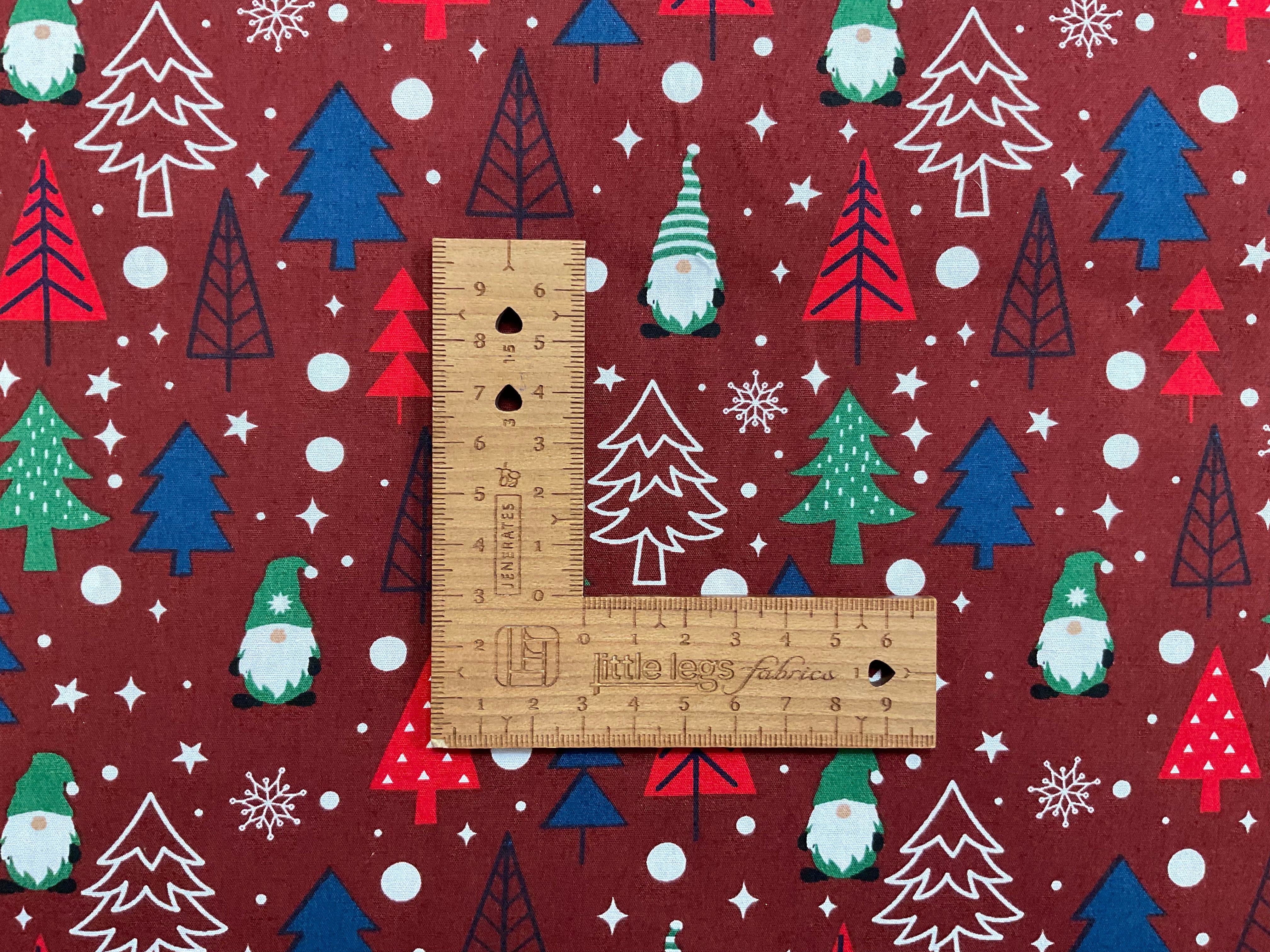 Christmas Trees and Gonks Cotton Poplin
