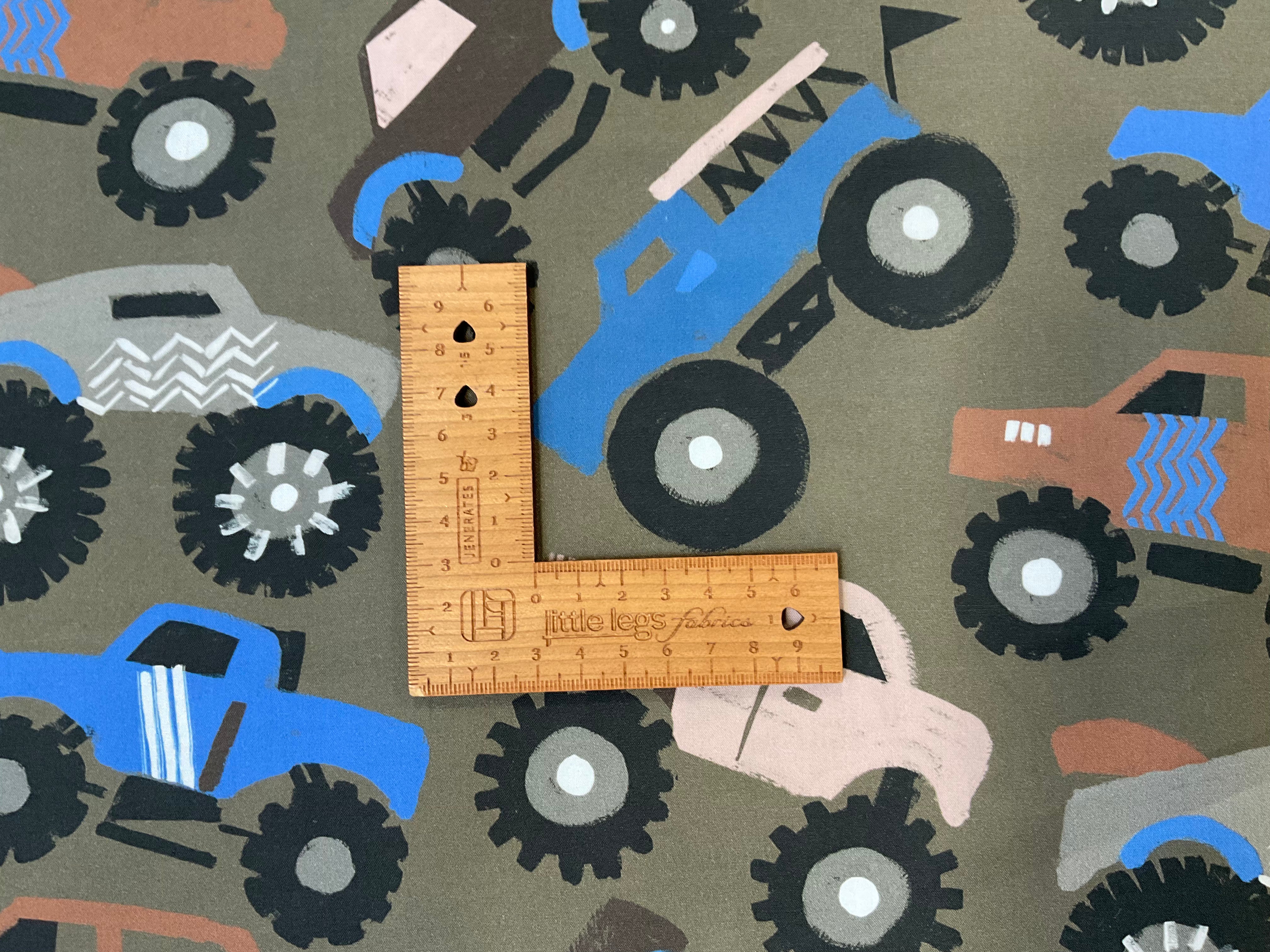 Monster Trucks Fine Cotton Poplin