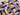 Abstract Square Purple/Mustard/Grey Cotton Canvas