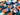Abstract Square Petrol /Purple / Orange Cotton Canvas