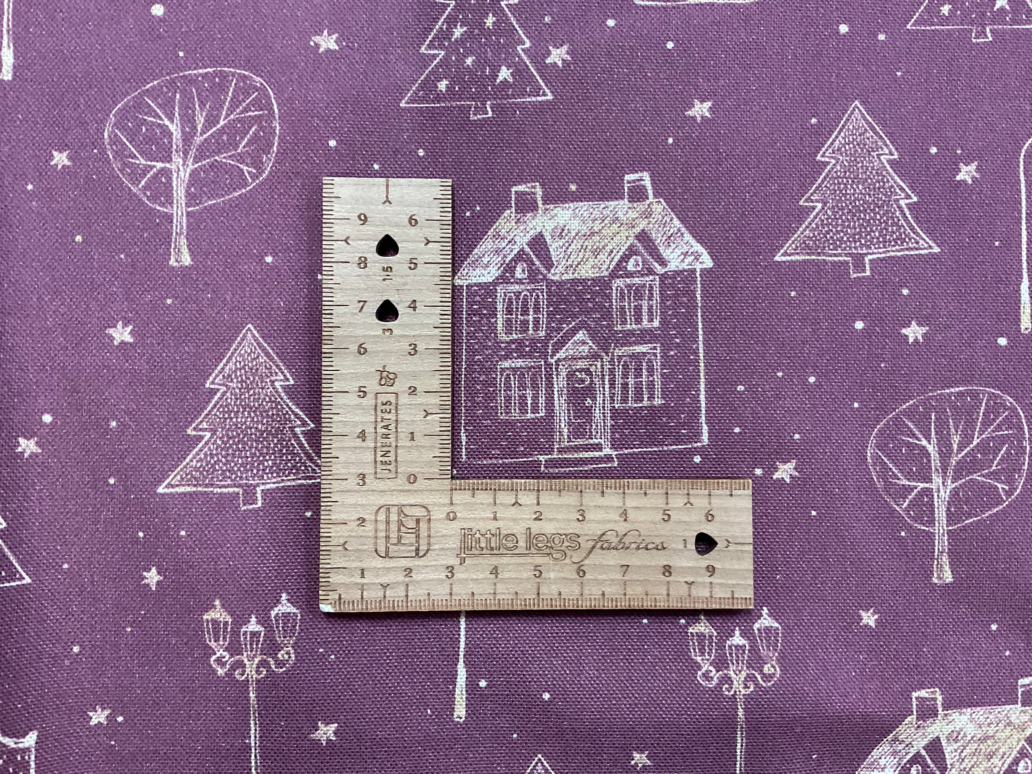 Christmas Houses Cotton Canvas