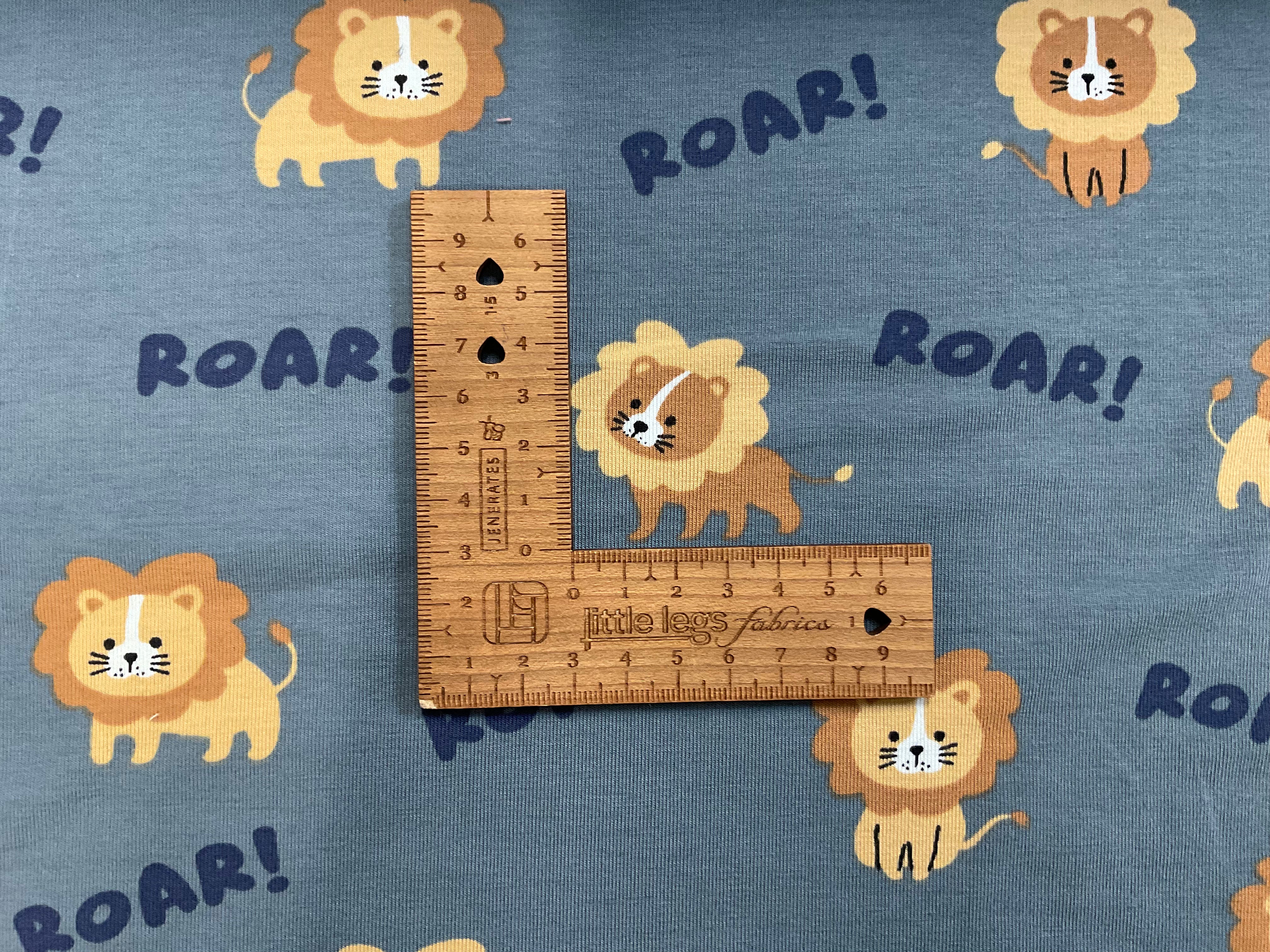 Roar! Lions Cotton Jersey Fabric