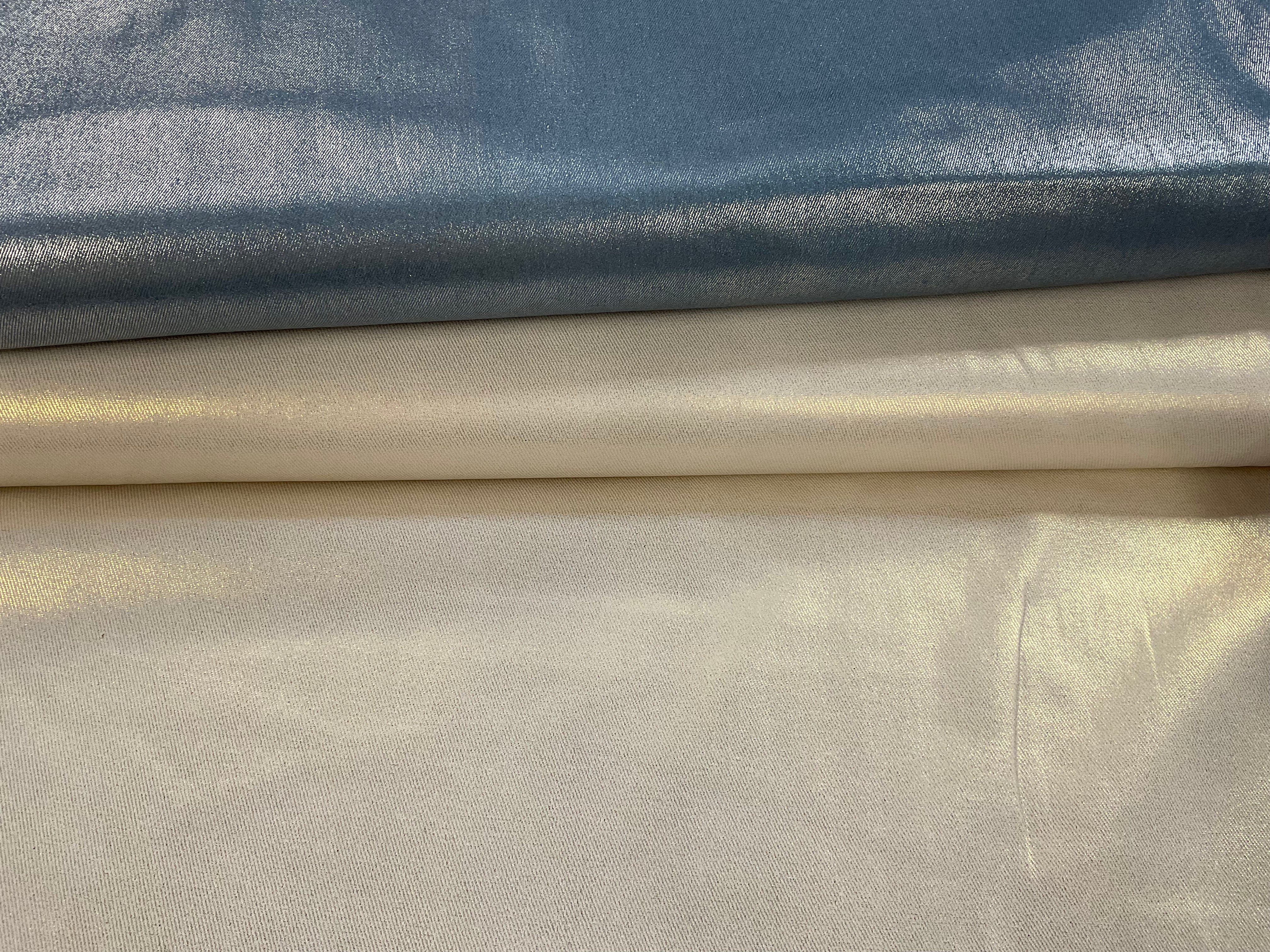 Foil Denim Fabric- Various Colours